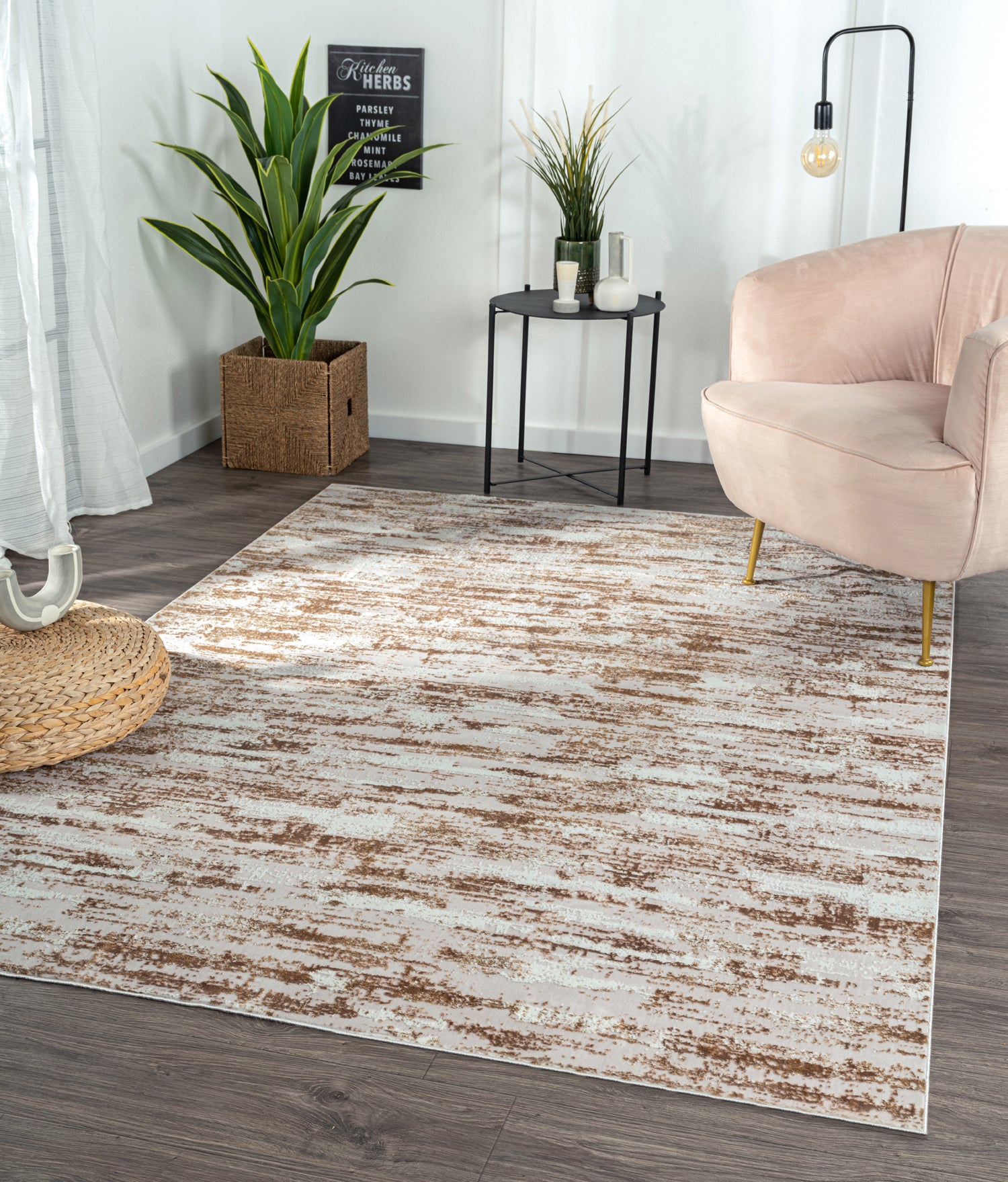 Milano Collection Shimmer Skin Woven Area Rug--1