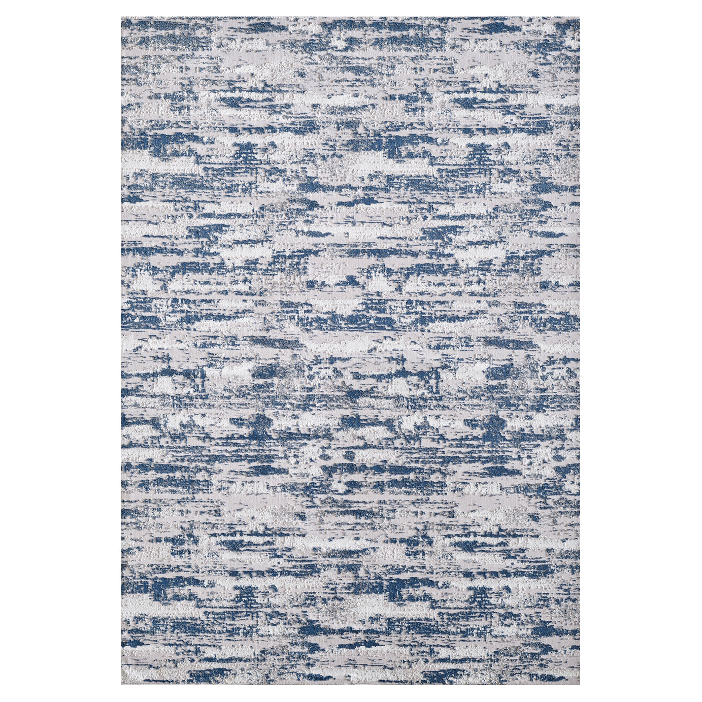 Milano Washable Nautical Navy Blue Woven Area Rug--1