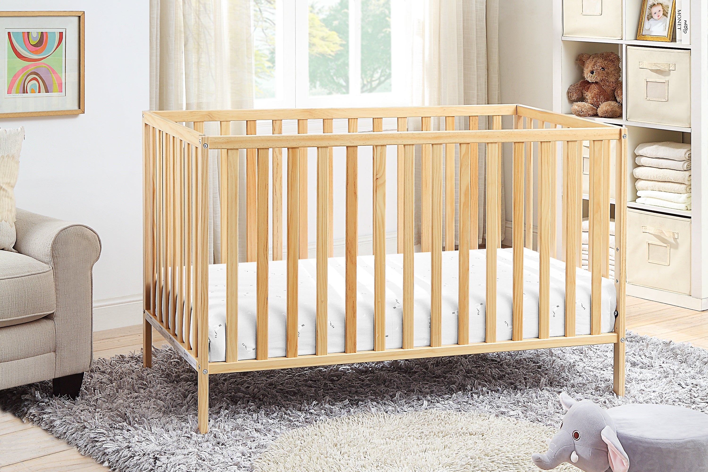 Palmer 3-in-1 Convertible Island Crib Natural--1