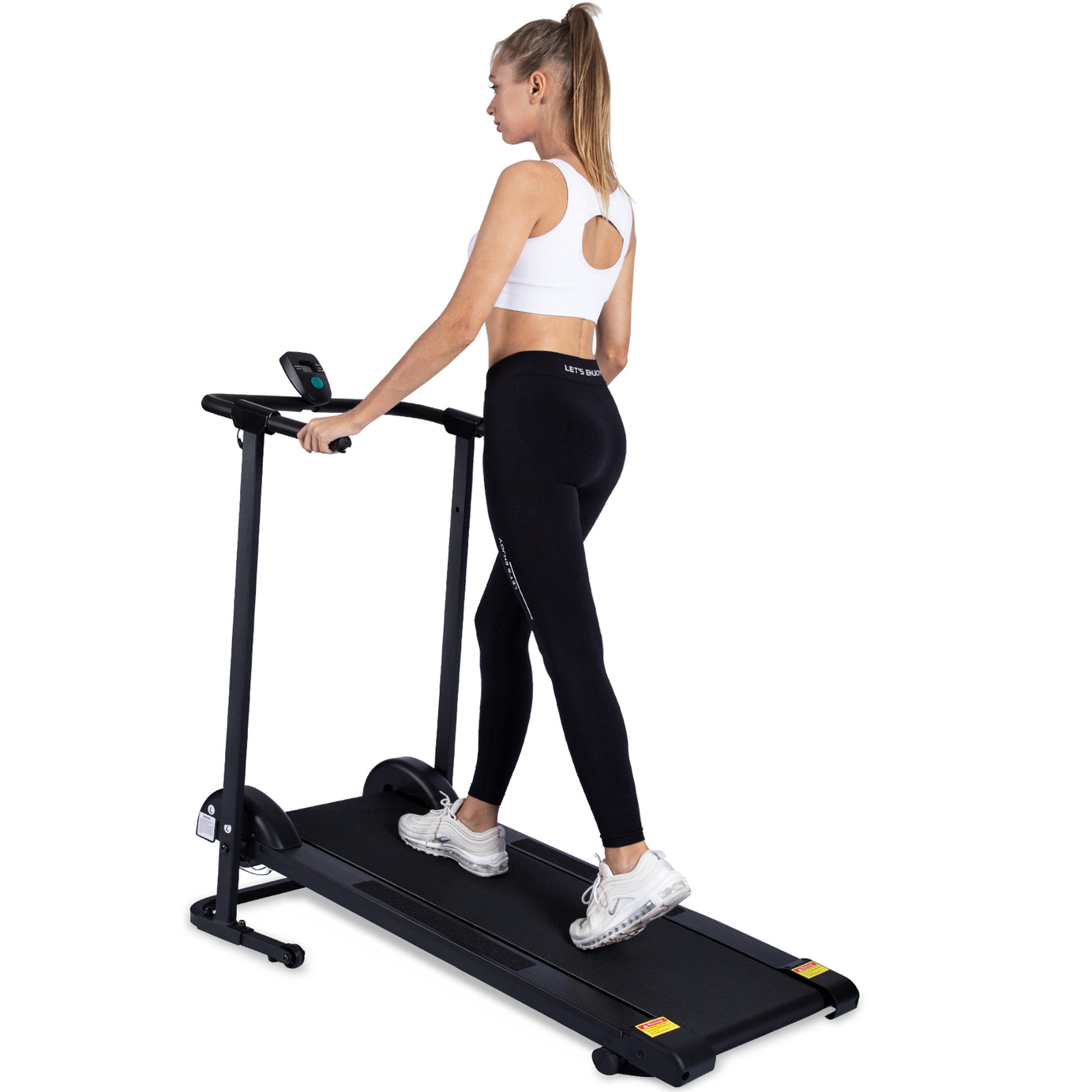 Manual Treadmill Non Electric Treadmill with 10° Incline Small Foldable Treadmill for Apartment Home Walking Running (Mode GHN213)--1