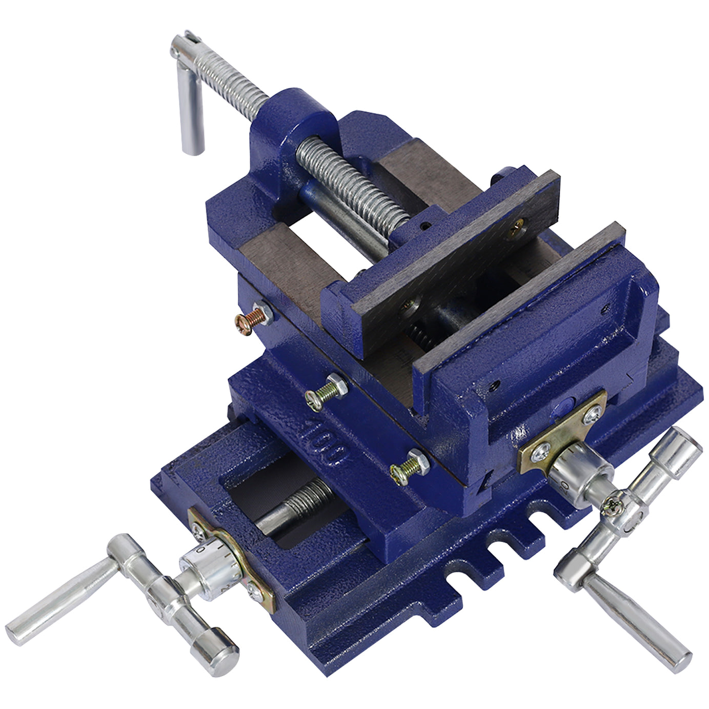 Cross slide vise, Drill Press Vise 4inch,drill press metal milling 2 way X-Y ,benchtop wood working clamp machine--1