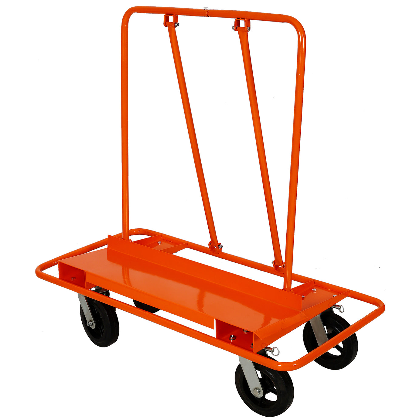 Heavy Duty Drywall Sheet Cart & Panel Dolly 2400lbs load capacity,panel service cart ,8" Black
Mold-On Rubber Wheels--1