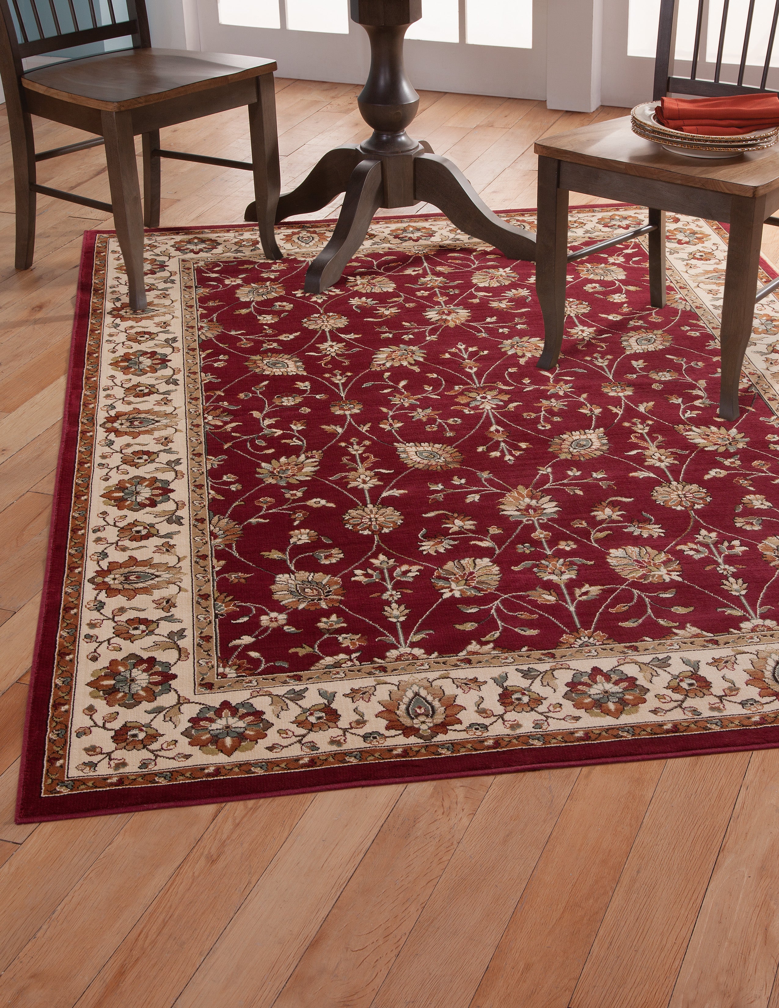 Valentino Red Area Rug 8x10--1