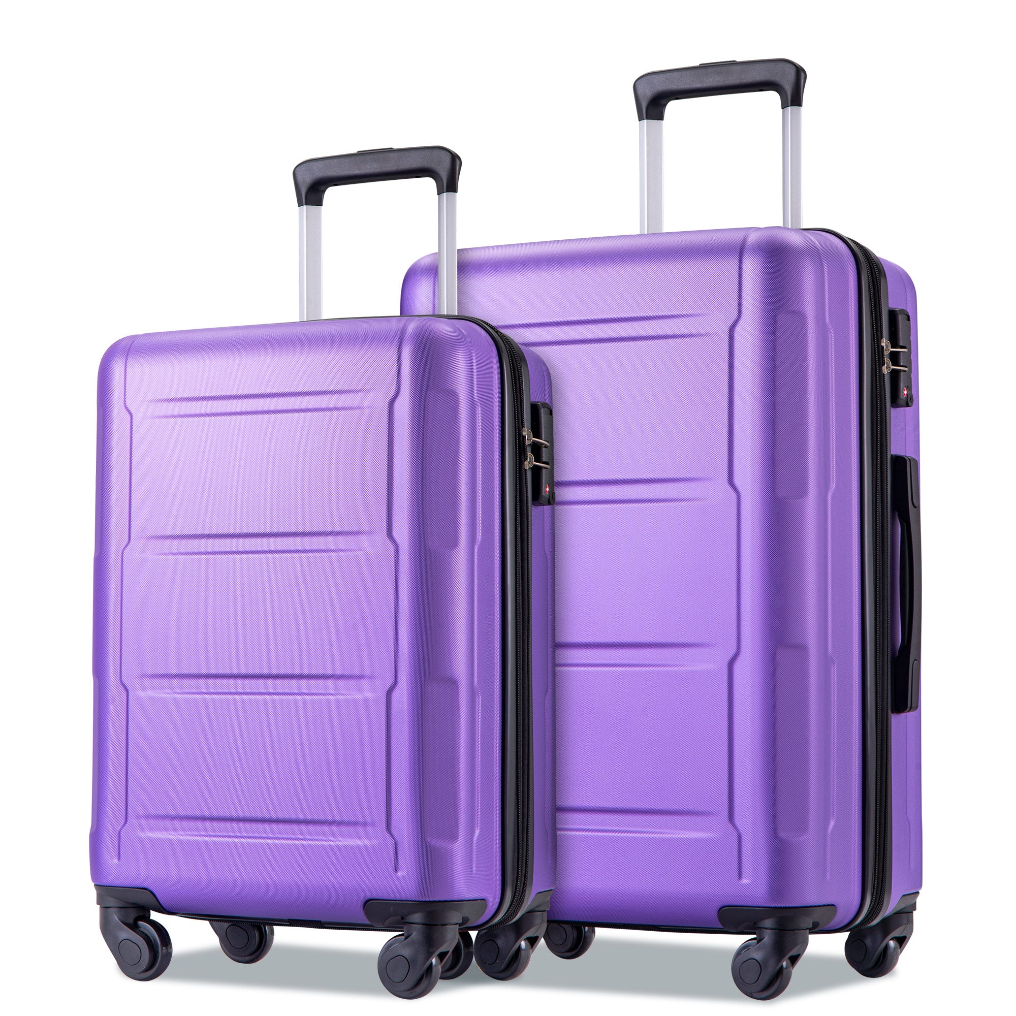 Expanable Spinner Wheel 2 Piece Luggage Set ABS Lightweight Suitcase with TSA Lock 20inch+24inch--1