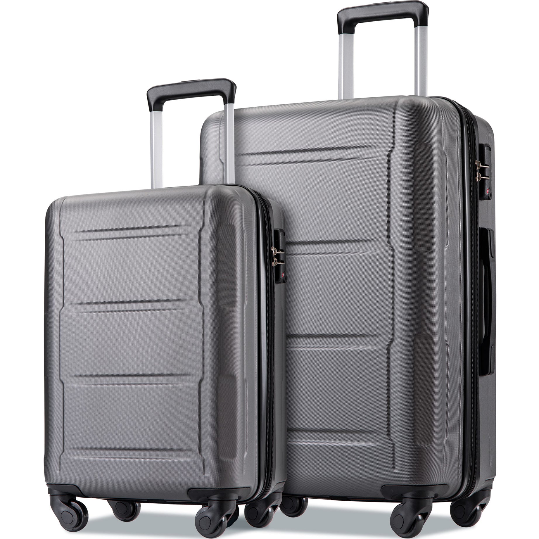 Expanable Spinner Wheel 2 Piece Luggage Set ABS Lightweight Suitcase with TSA Lock 20inch+24inch--1