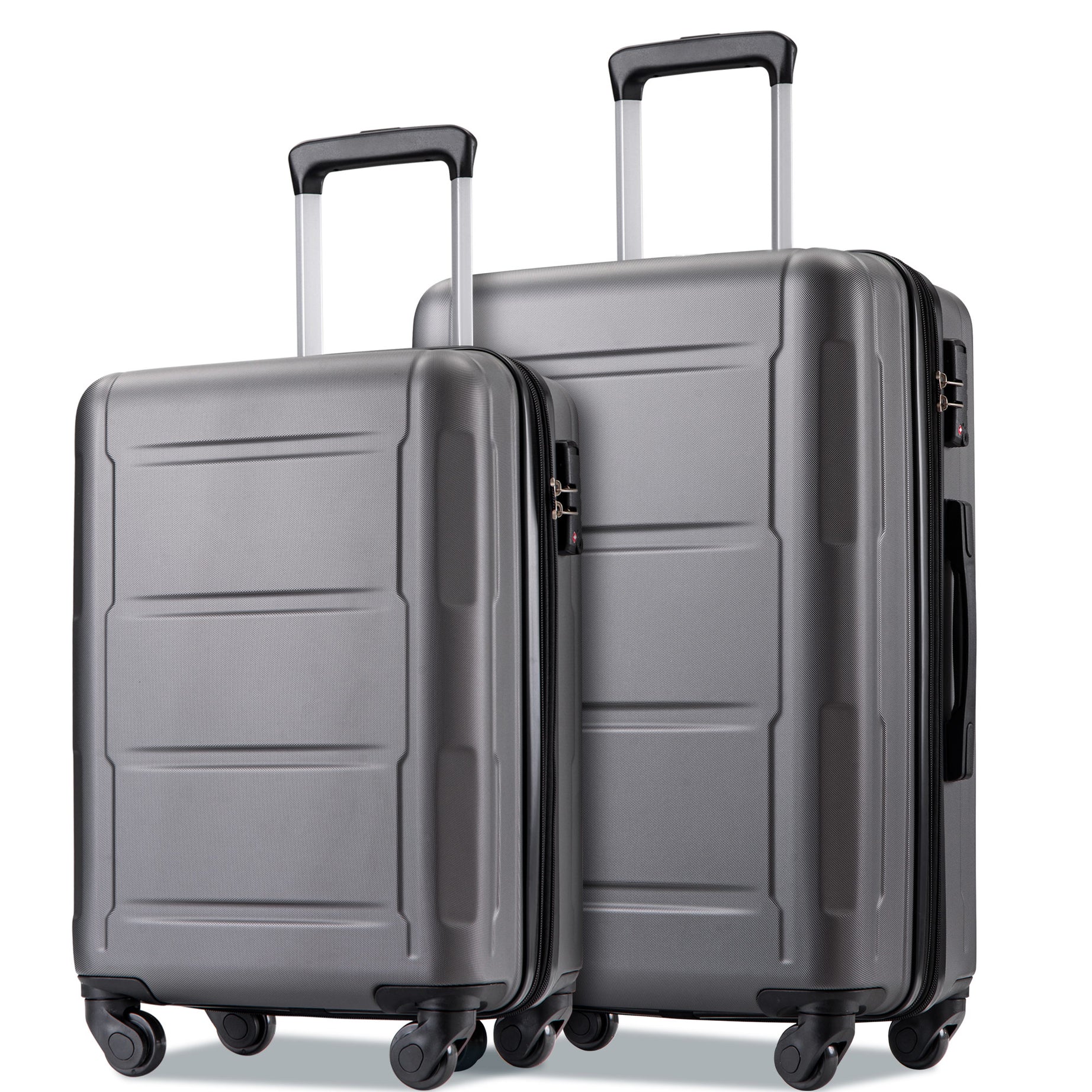 Expanable Spinner Wheel 2 Piece Luggage Set ABS Lightweight Suitcase with TSA Lock 20inch+28inch--1