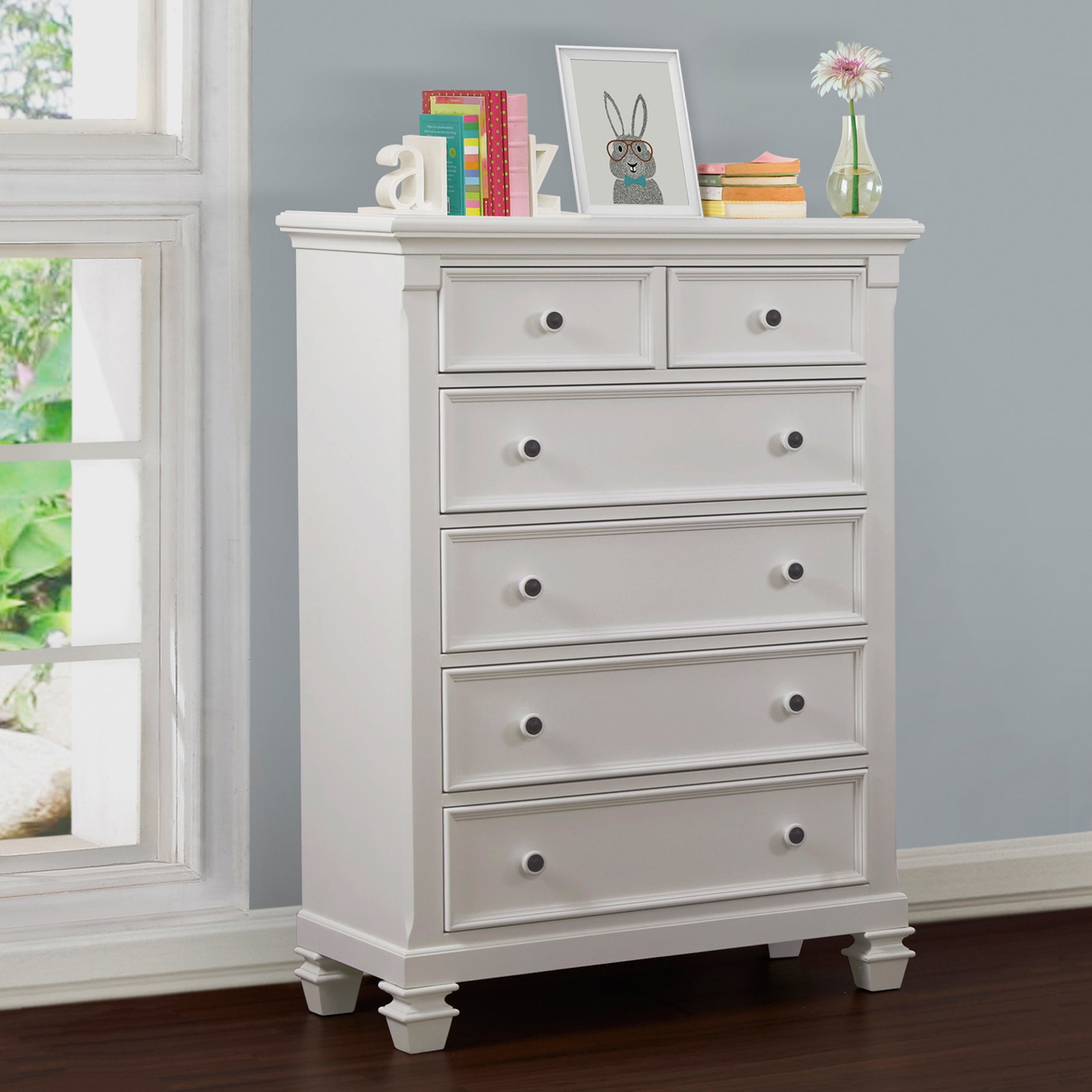 Glendale 6 Drawer Chest Pure White--1