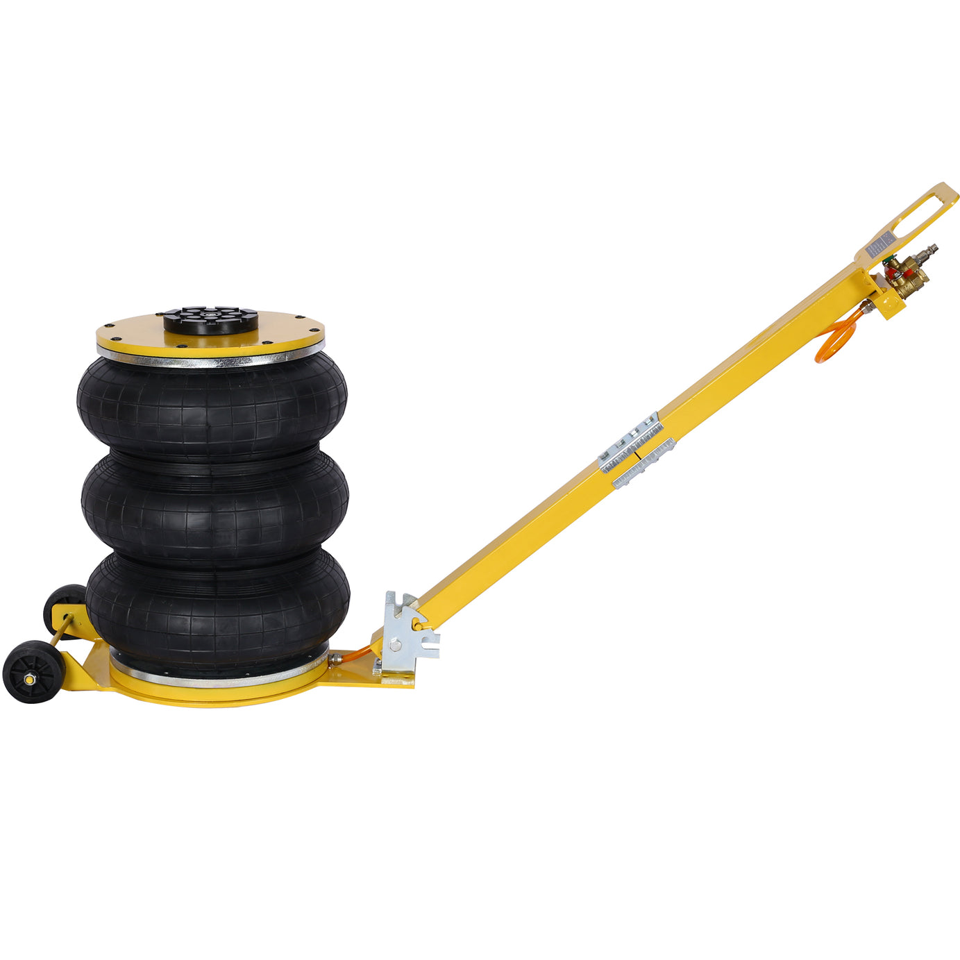 5T Triple Bag Air Jack ,Pneumatic Jack 3 bag ,lifting 16in capacity 5T 11000lbs,easy-collapsing Terrain,Color Yellow--1