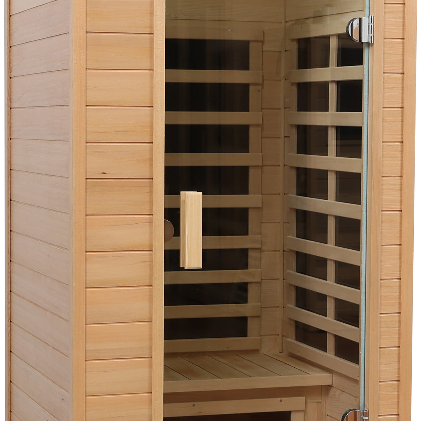 Hemlock One-person far infrared roof embedded indoor sauna room--1