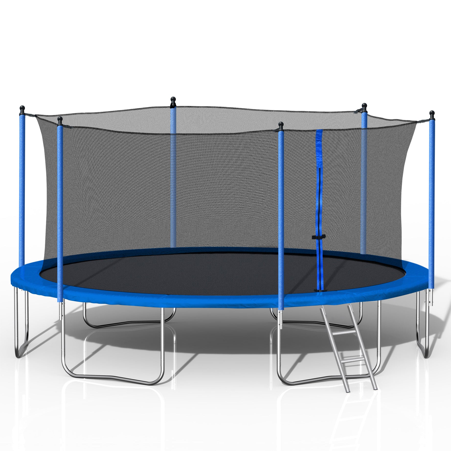 14FT  Trampoline with Safety Enclosure Net,Heavy Duty Jumping Mat and Spring Cover Padding for Kids and Adults,  Ladder--1