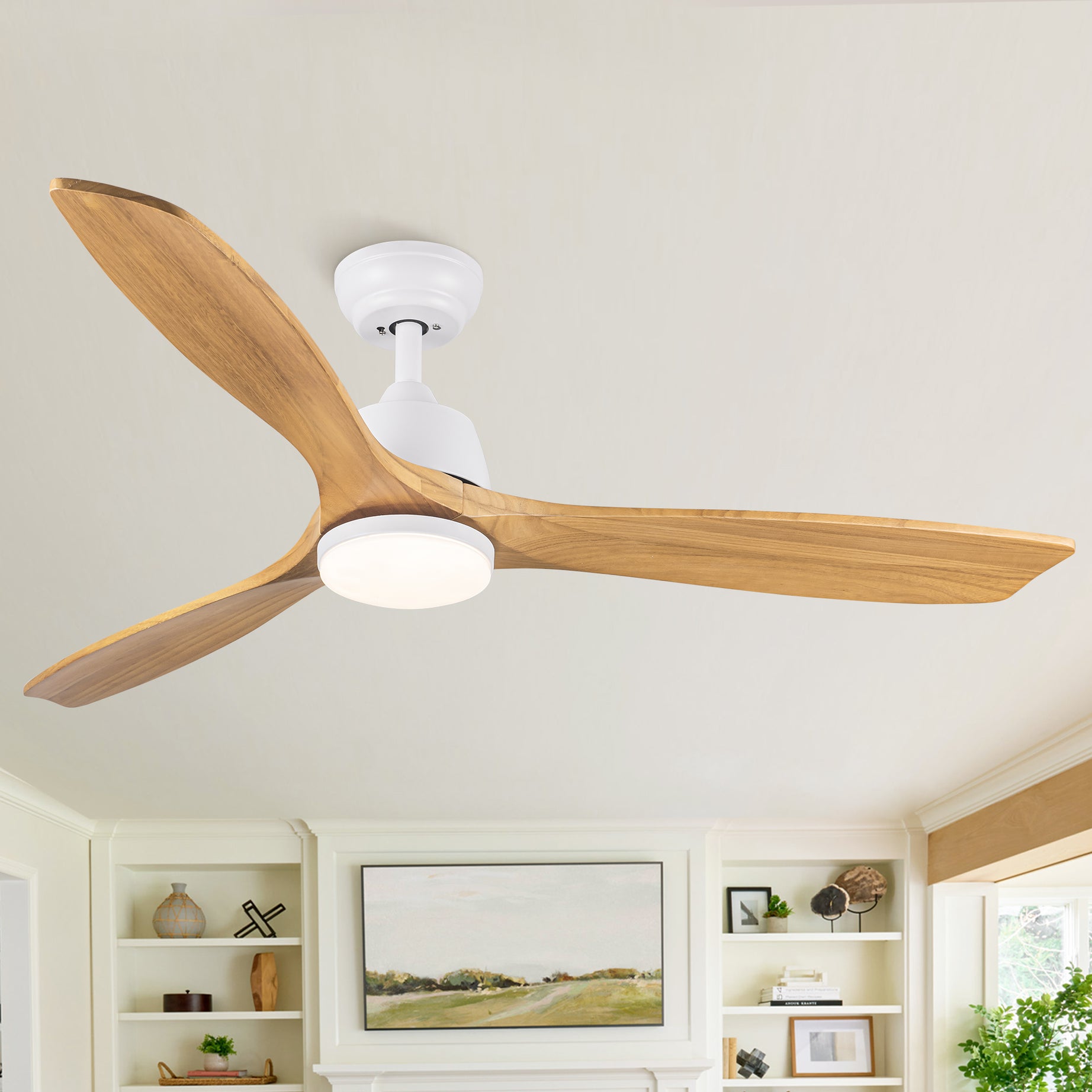 YUHAO 52 In.Intergrated LED Ceiling Fan Lighting with Remote Control--1