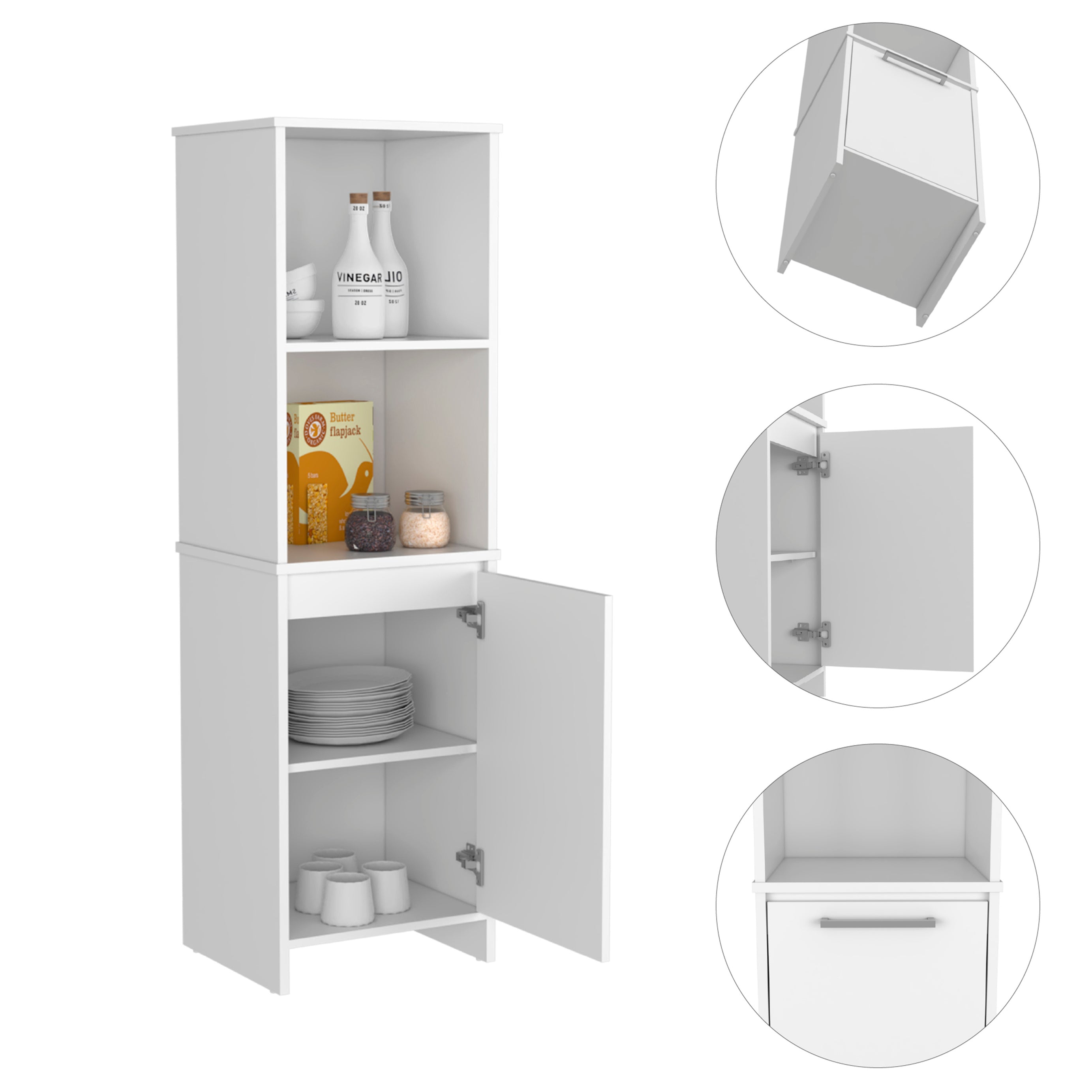 Forester 1-Shelf Pantry Cabinet White--3