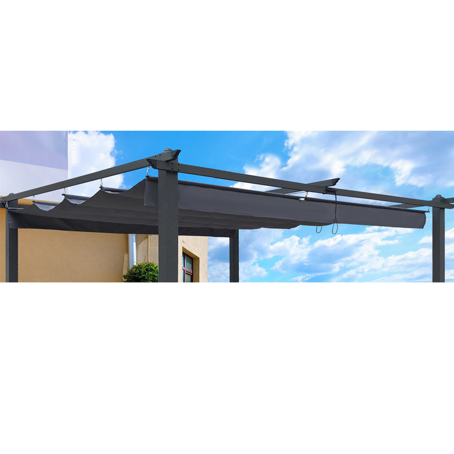 Replacement Canopy Top Cover Fabric for 13 x 10 Ft Outdoor Patio Retractable Pergola Sun-shelter Canopy--1