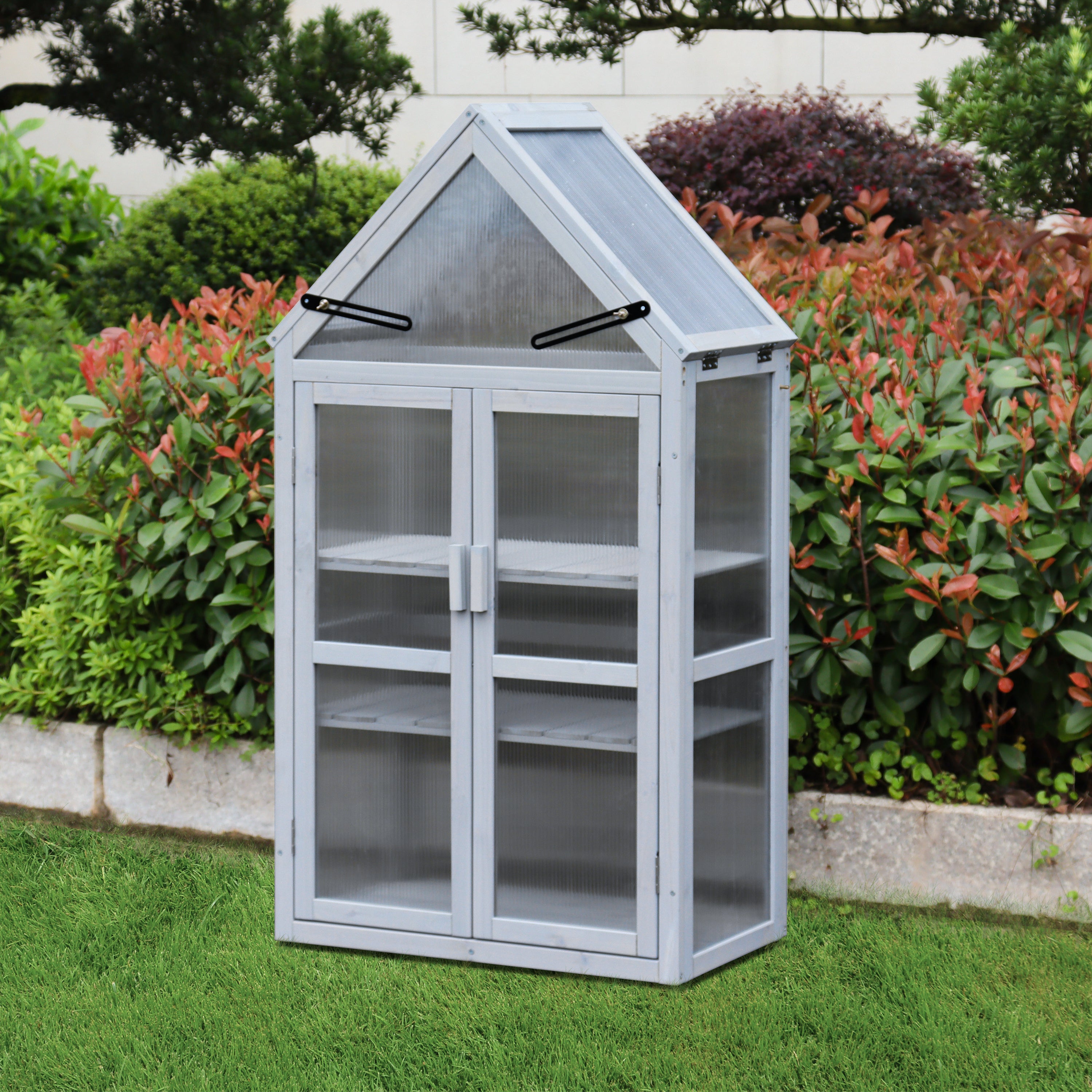 Mini Greenhouse Kit - Outdoor Plant Stand, Small Green House, Plant Stand Indoor, Green Houses for Outside, Indoor Garden & Patio Accessories Indoor Greenhouse, Tiered Plant Stand--1