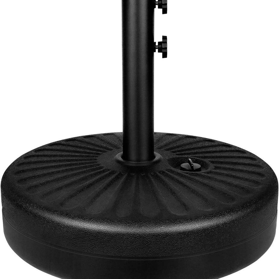 Simple Deluxe 20" Heavy Duty Patio Market Umbrella Stand with Steel Holder Water Filled for Outdoor, Lawn, Garden, 20inch, Round Base--1