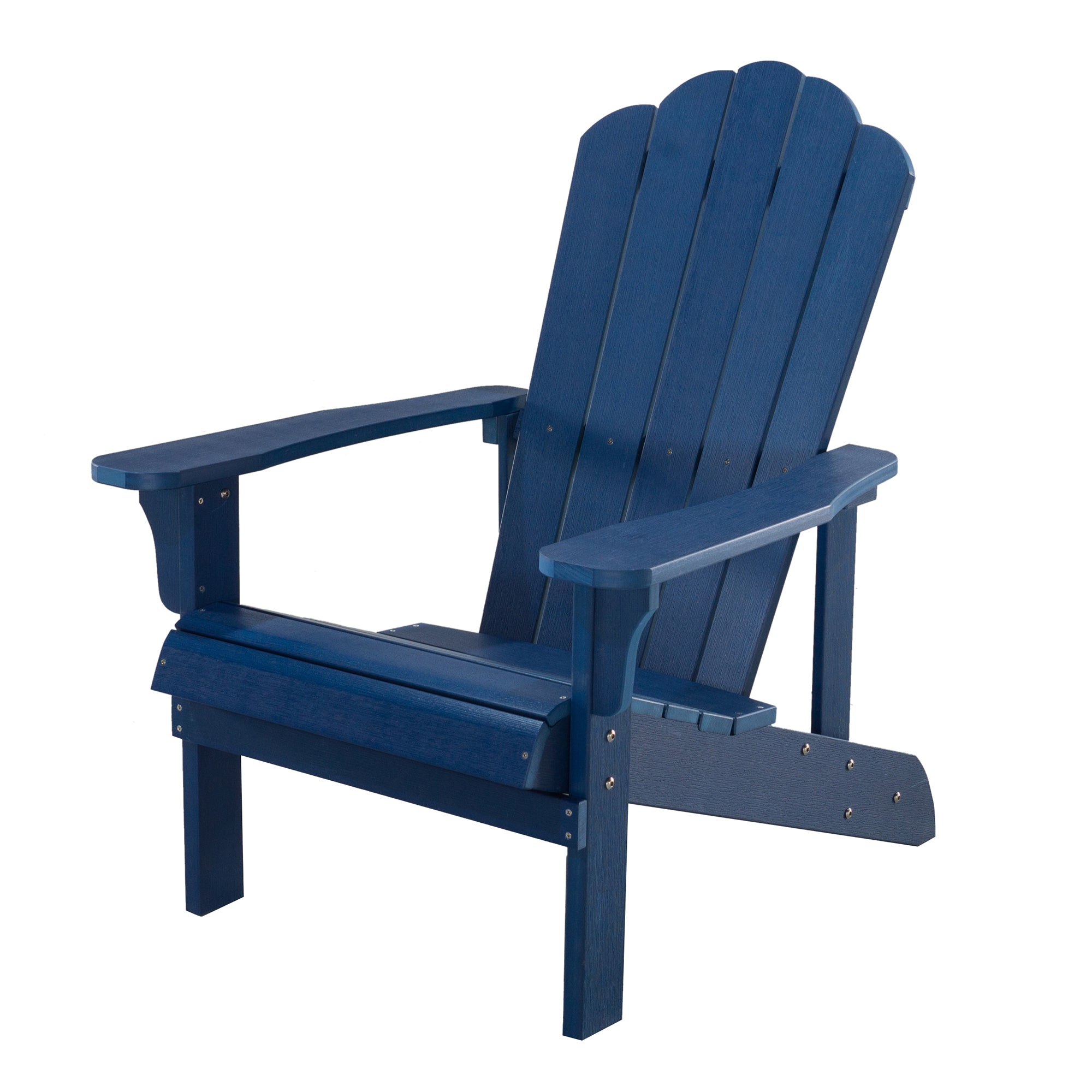 Key West Outdoor Plastic Wood Adirondack Chair, Patio Chair for Deck, Backyards, Lawns, Poolside, and Beaches, Weather Resistant, Blue--1