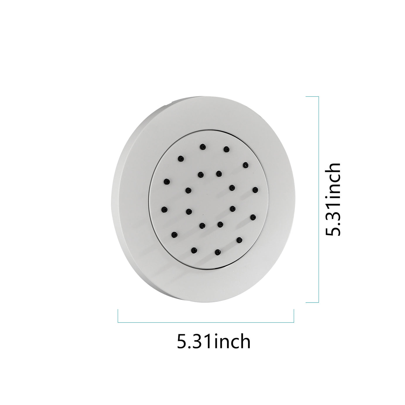 Concealed Installation Body Jet Shower Spa  Square Massage Jets Spray Body Shower Bodyspray (White - 3pcs)--11