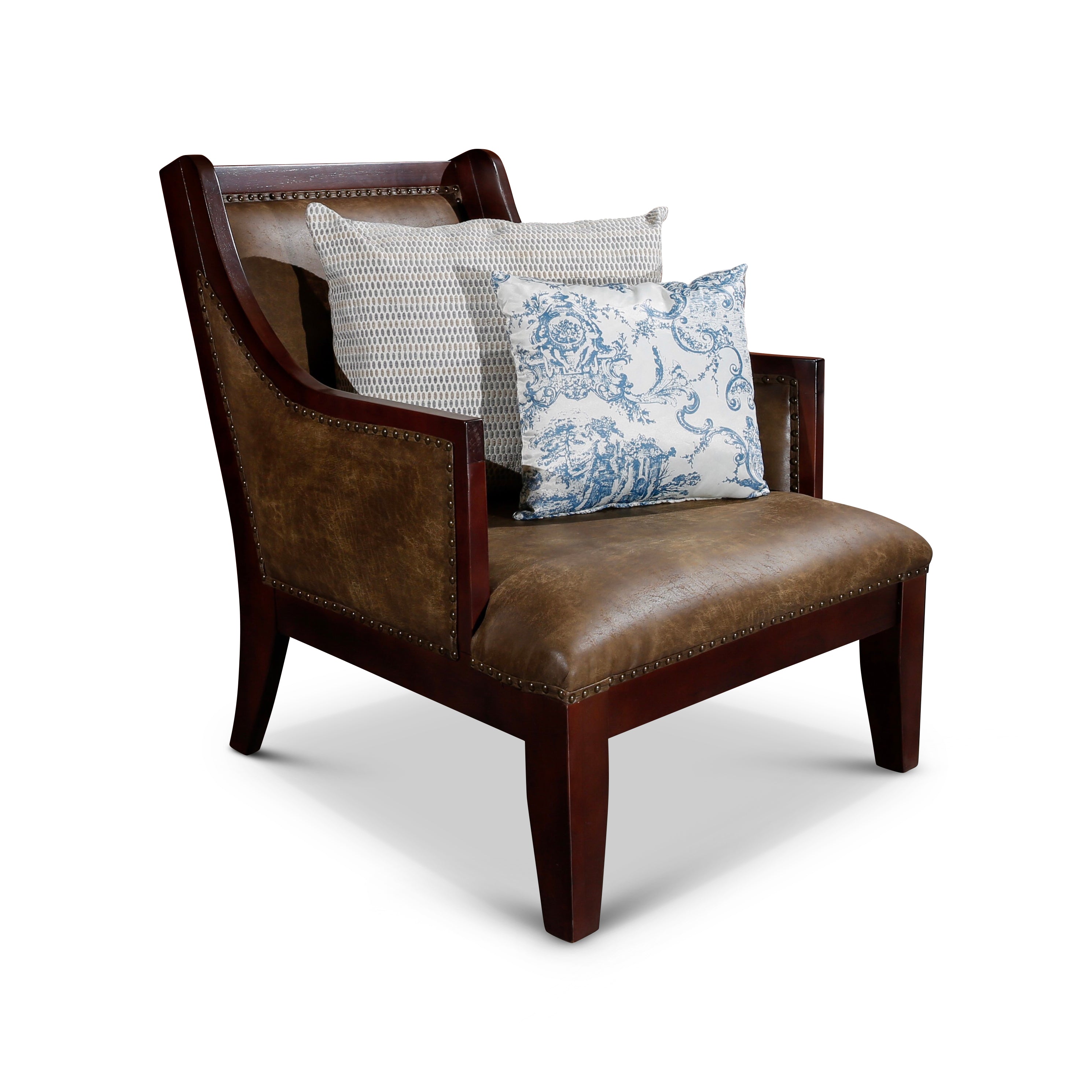 Leather Accent Chair--1