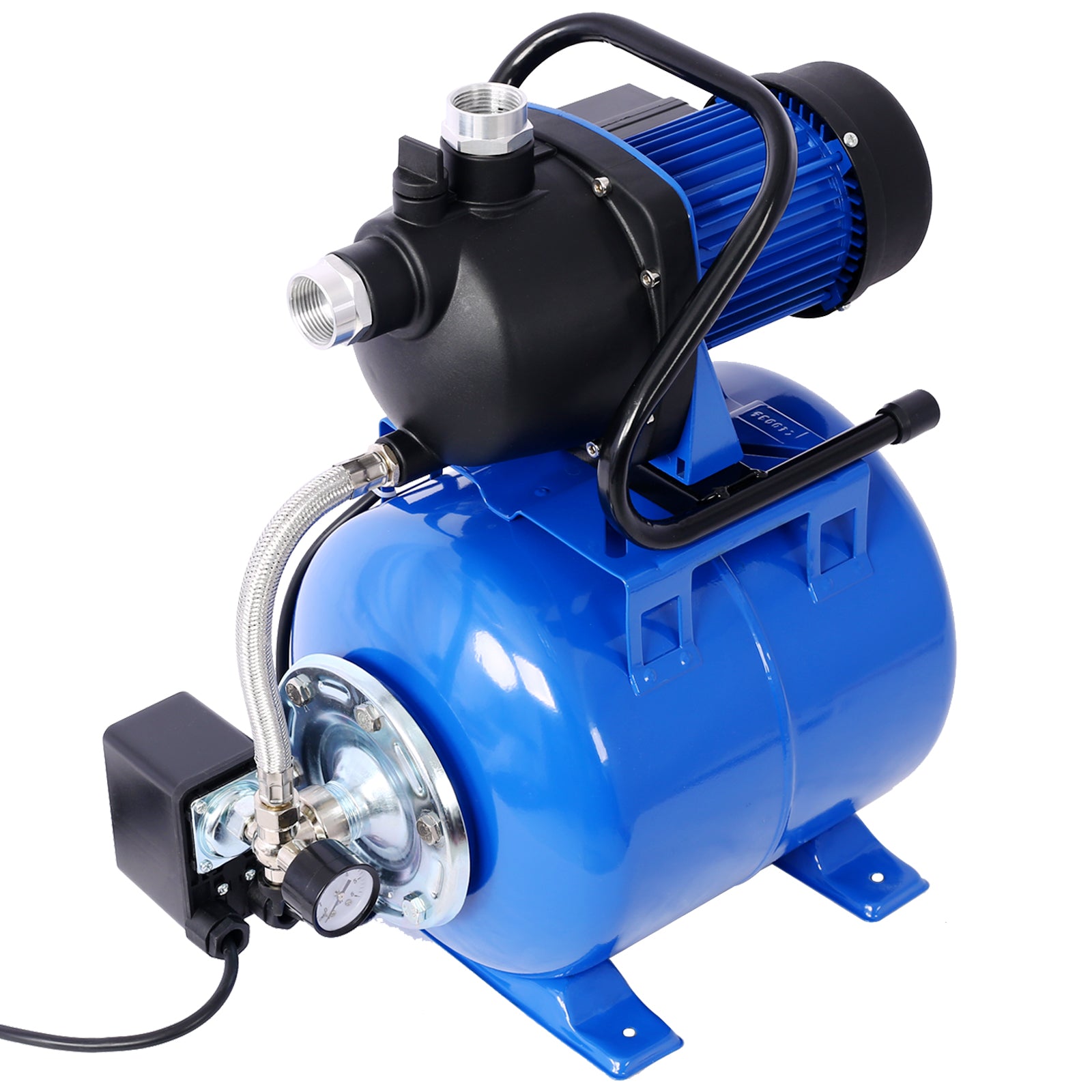 1.6HP Shallow Well Pump with Pressure Tank,garden water pump, Irrigation Pump,Automatic Water Booster Pump for Home Garden Lawn Farm--1