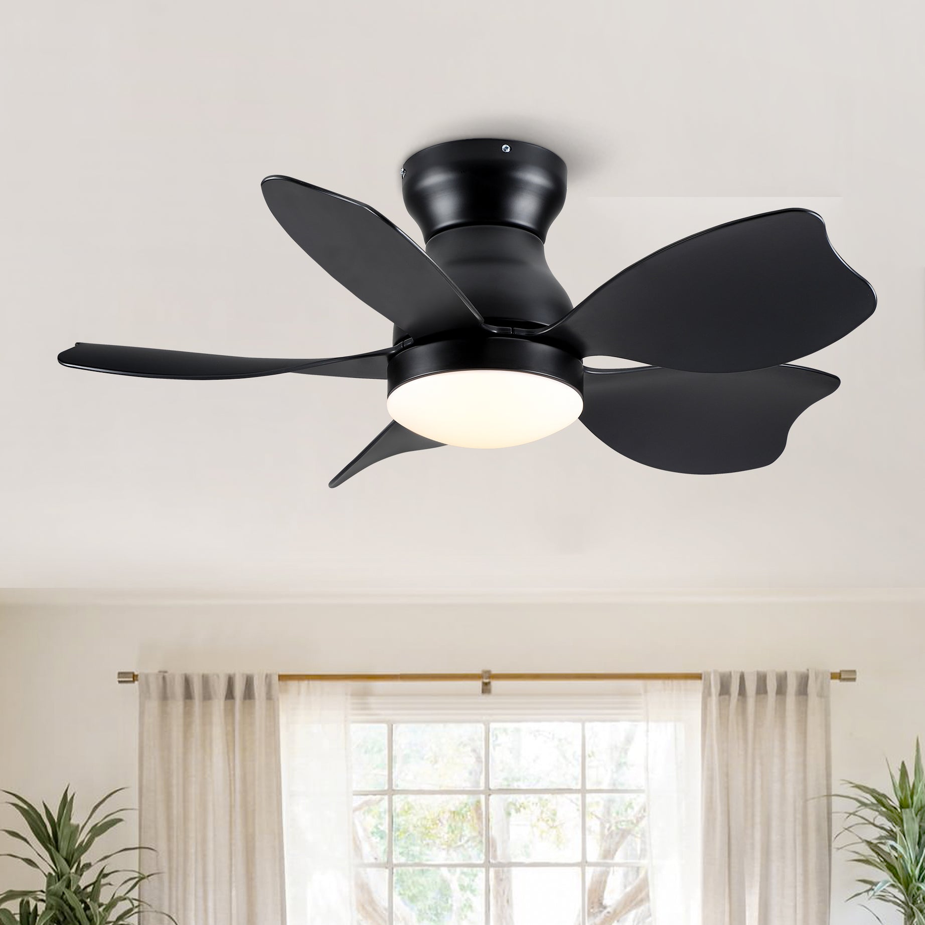 30 In Small Kid's Ceiling Fan Lighting with Remote Control for Small Children Room--1