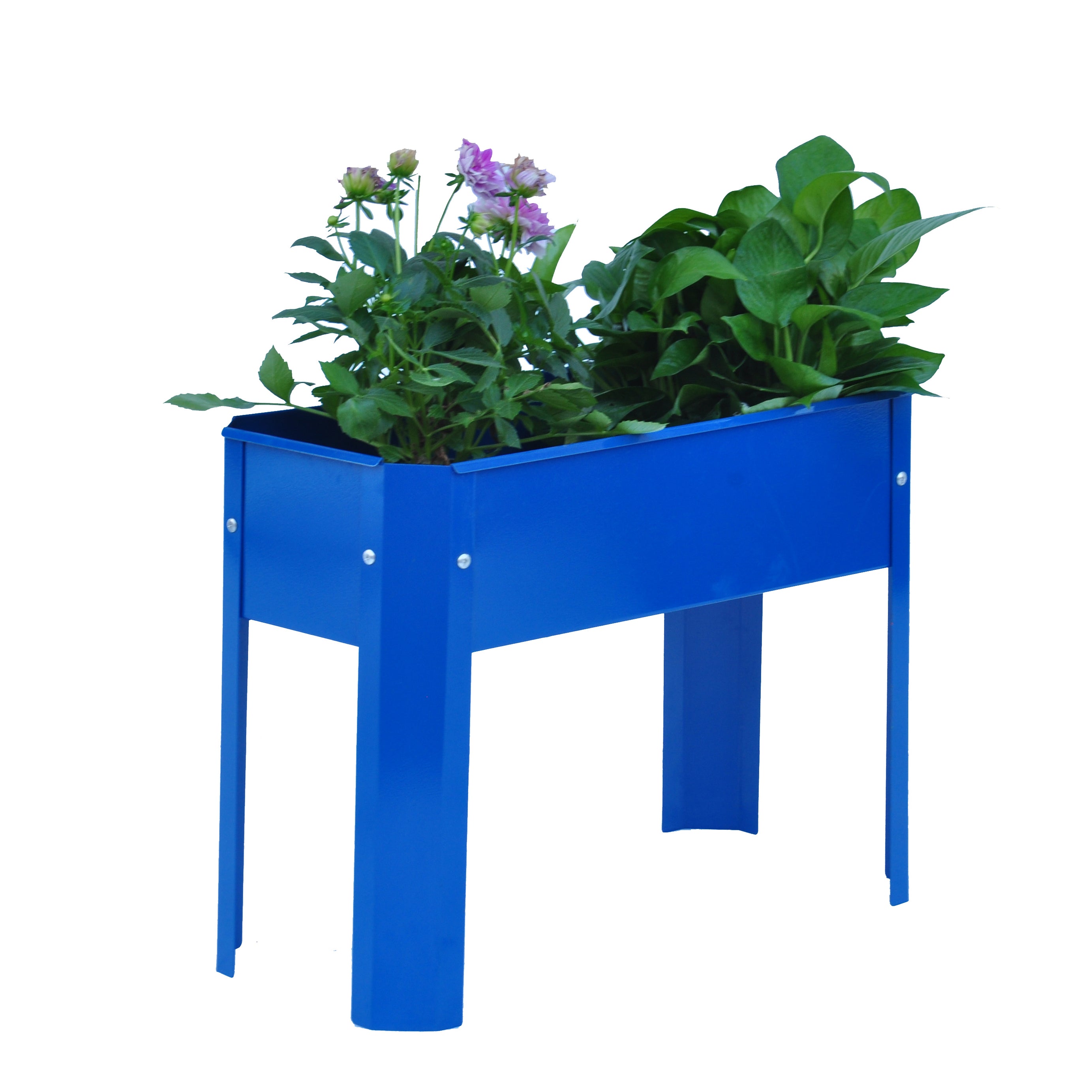 Elevated garden bed, metal elevated outdoor flowerpot box, suitable for backyard and terrace, large flowerpot, suitable for vegetable and flower--1