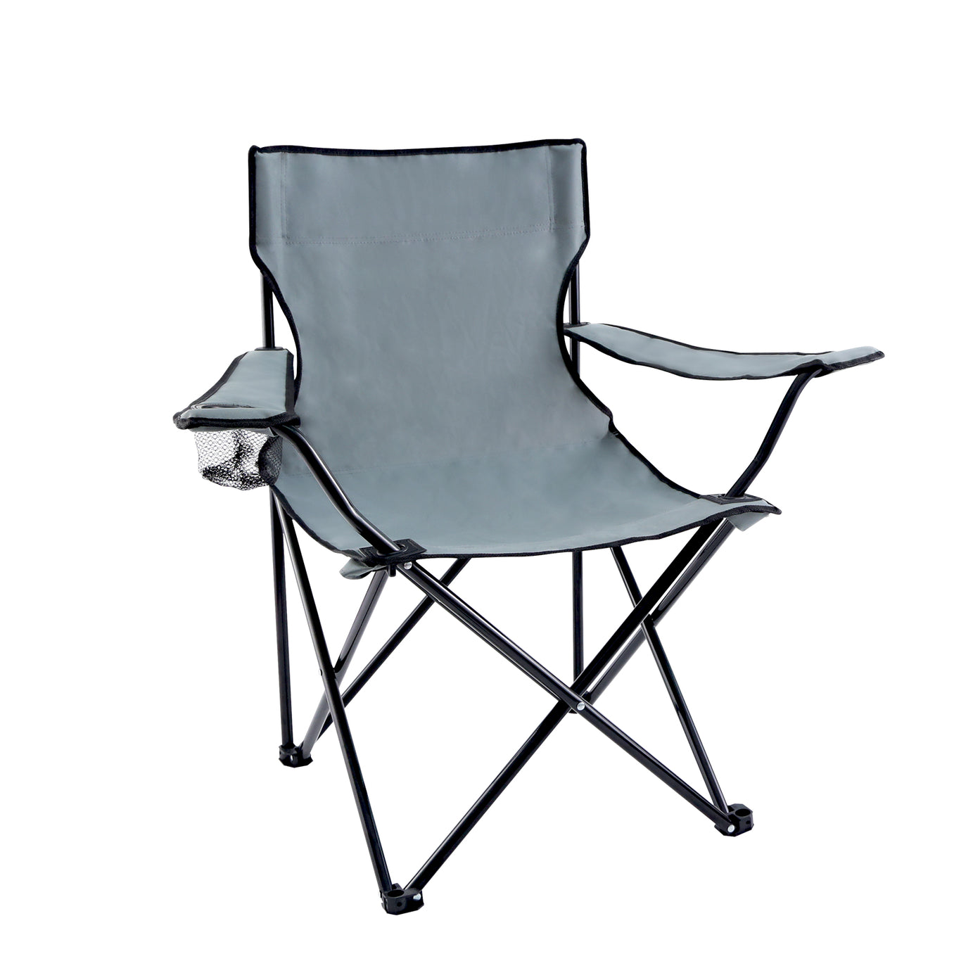 YSSOA Portable Folding Grey Camping Chair, 1-Pack--1