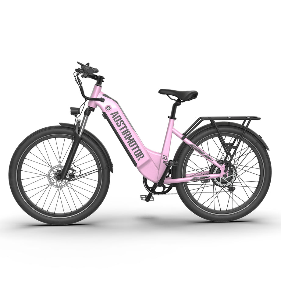 AOSTIRMOTOR new pattern 26" 750W Electric Bike Fat Tire 52V15AH Removable Lithium Battery for Adults--1