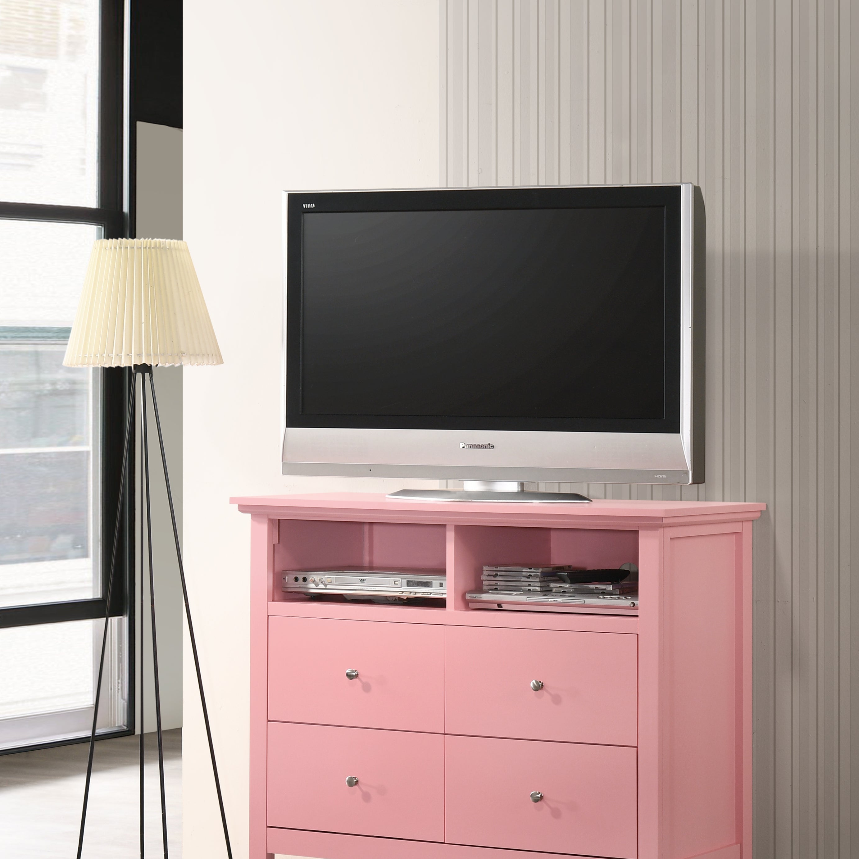 Glory Furniture Hammond G5404-TV Media Chest , Pink--1