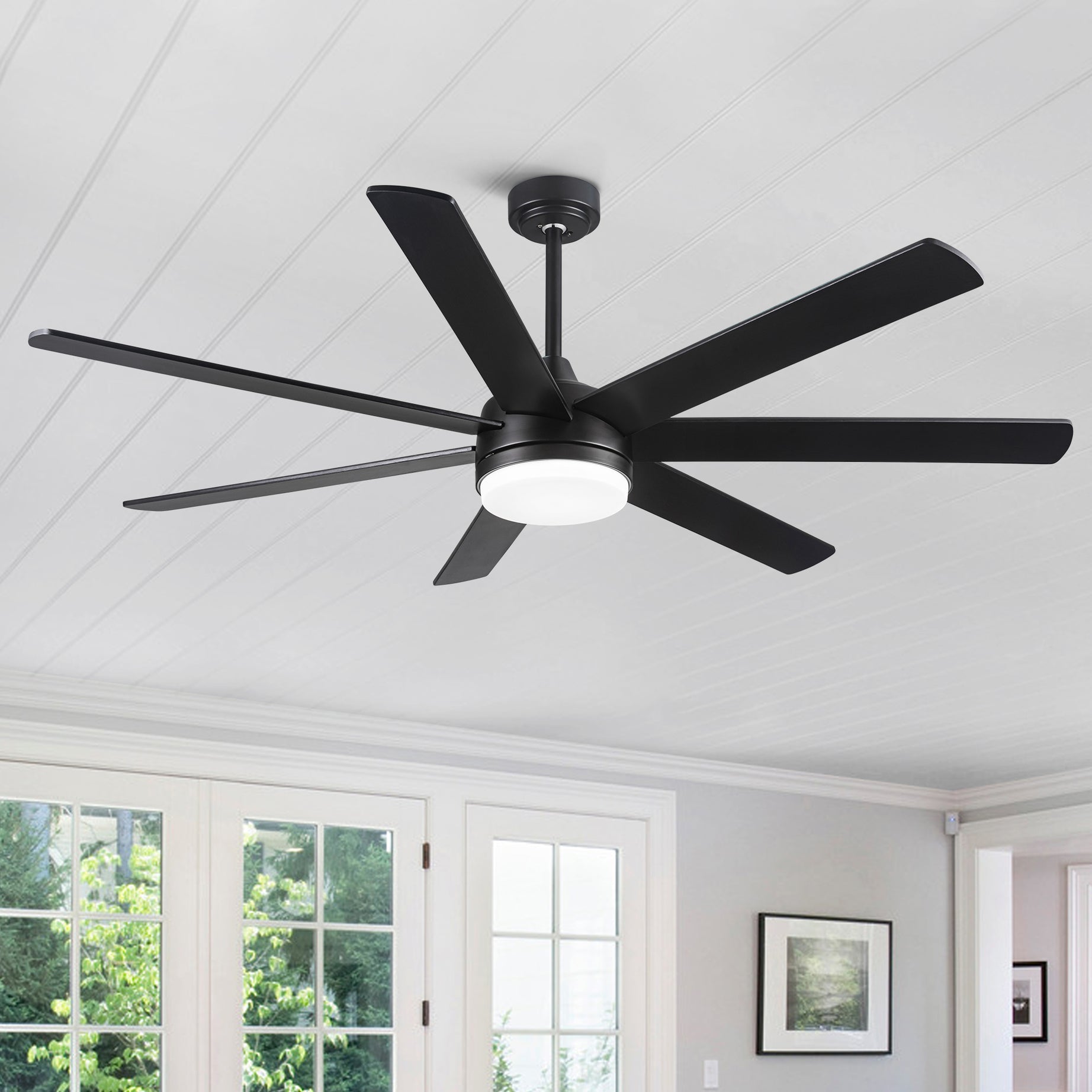 72 In Farmhouse Ceiling Fan with Plywood Blades for Dining Room--1