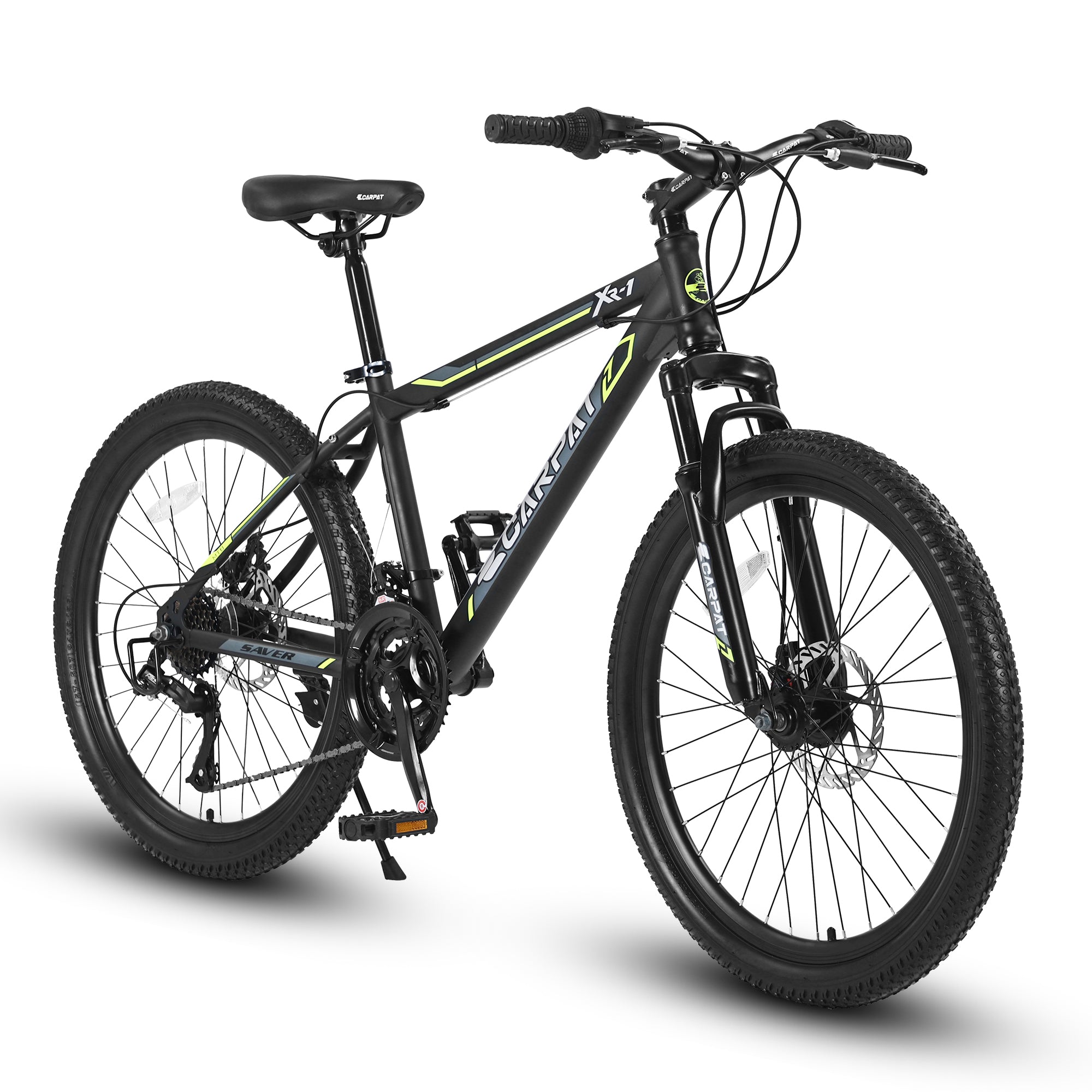 S24102   24 Inch Mountain Bike Boys Girls, Steel  Frame, Shimano 21 Speed Mountain Bicycle with Daul Disc Brakes and Front Suspension MTB--1