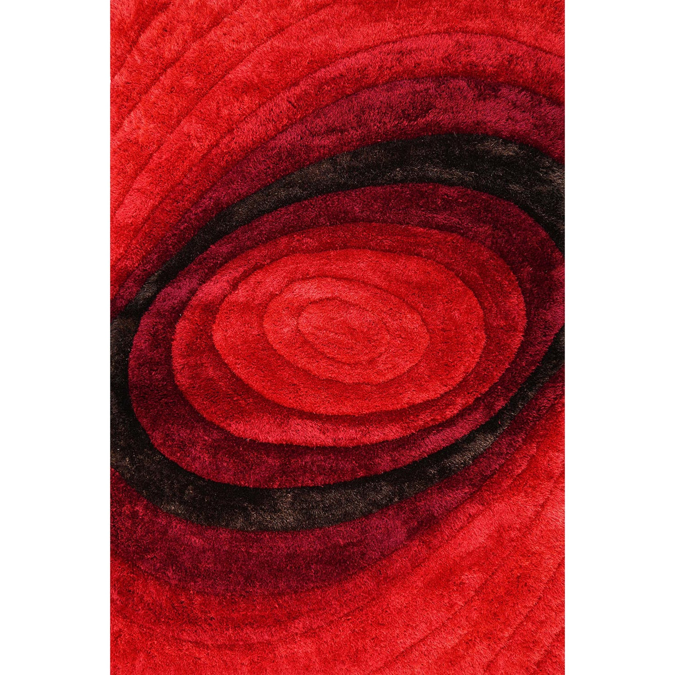 Nina 3D Red Shag Rug--1