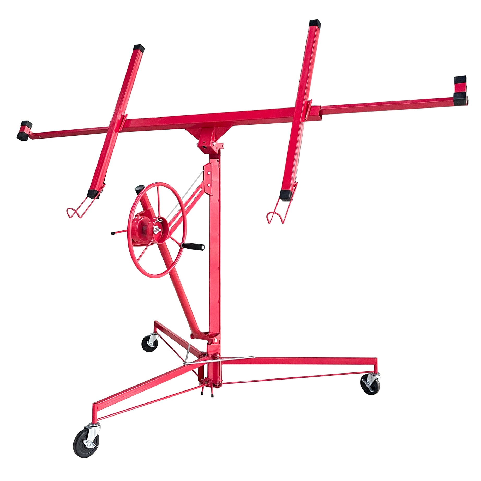 Drywall Panel Lifter Drywall Panel hoist Jack Lifter Jack Rolling Caster Panel Hoist 11ft red--1