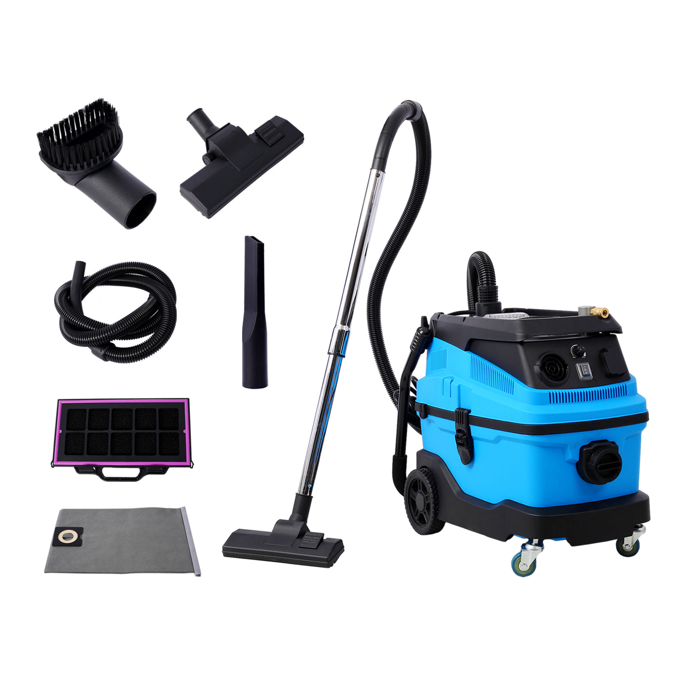 Wet Dry Blow Vacuum 3 in 1 Shop Vacuum Cleaner with More Than 18KPA Powerful Suction Great for Garage, Home, Workshop, Hard Floor and Pet Hair 8 Gallon Large Capacity 6 Peak Hp 1200W--1