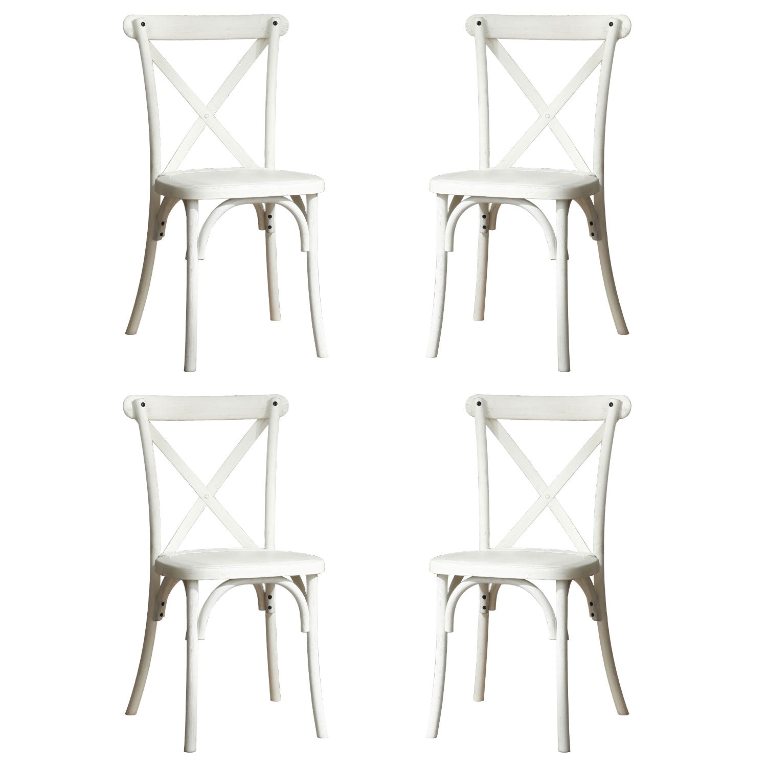 4-Pack Resin X-Back Chair,  Mid Century Chair Modern Farmhouse Cross Back Chair for Kitchen ,Lime Wash--1