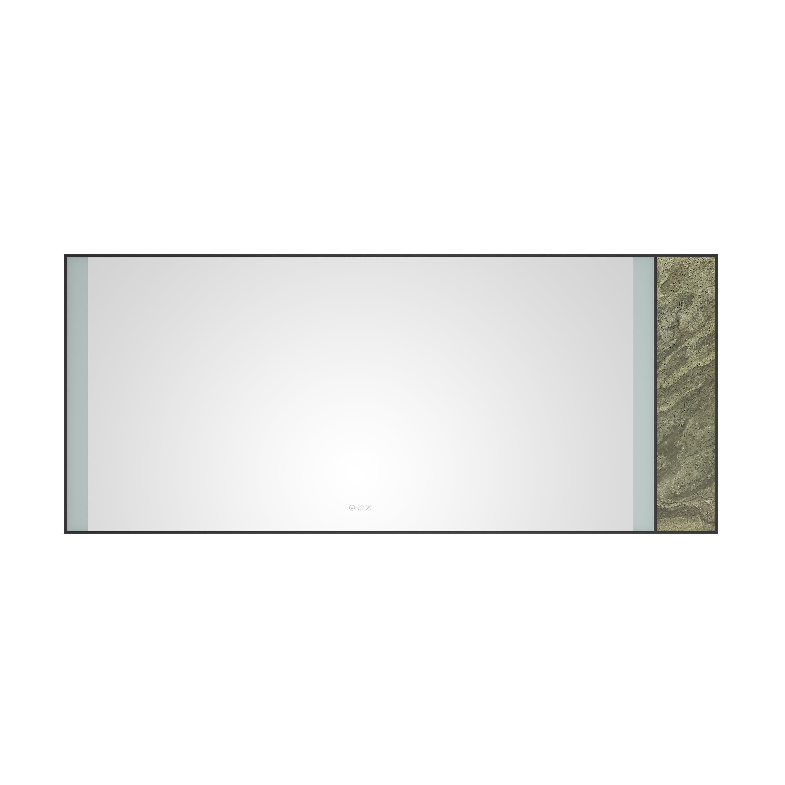 84x 36Inch LED Mirror Bathroom Vanity Mirror with Back Light, Wall Mount Anti-Fog Memory Large Adjustable Vanity MirrorNatural stone decoration decoration follows LED changes--1