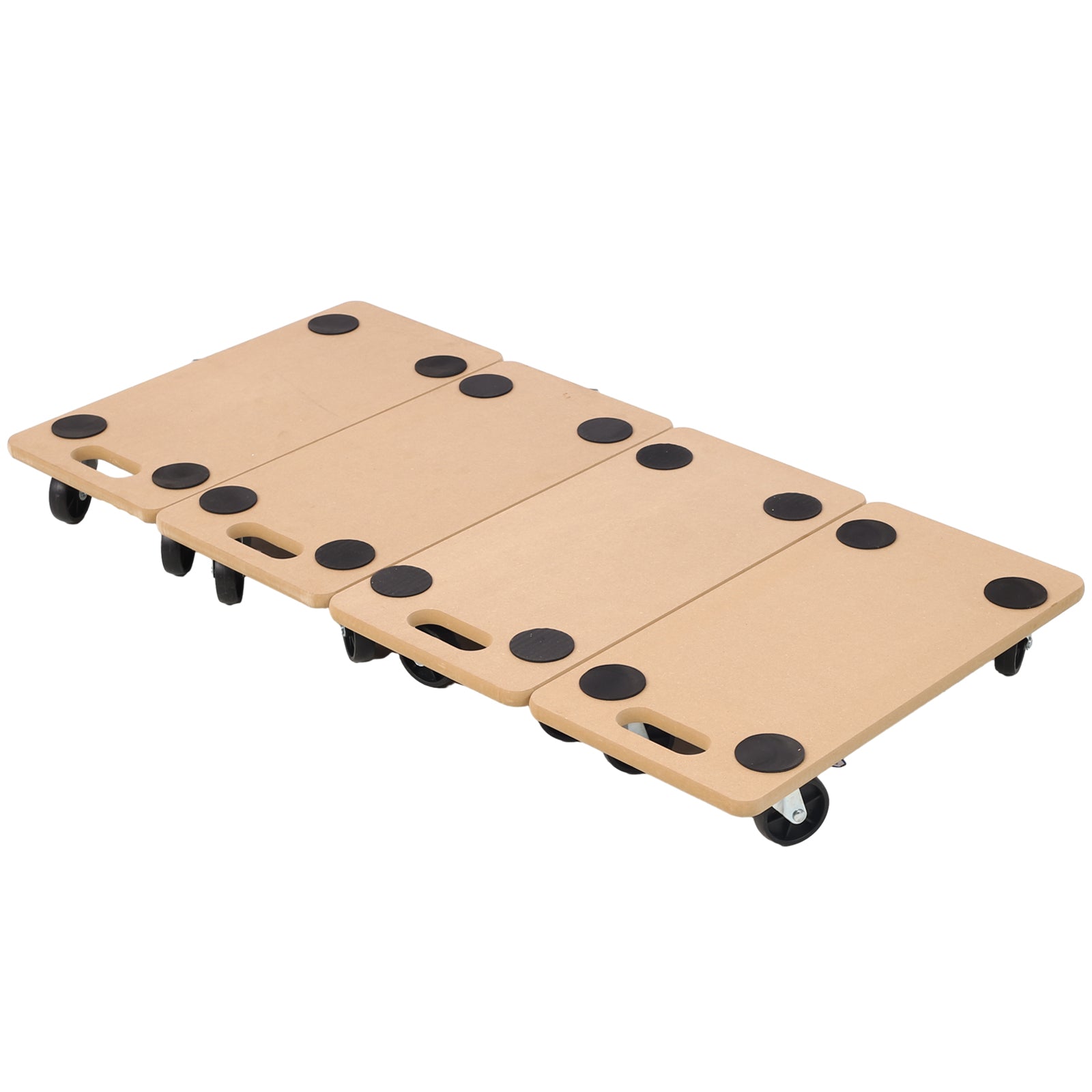 Furniture Moving Dolly, Heavy Duty Wood Rolling Mover with Wheels for Piano Couch Fridge Heavy Items, Securely Holds 500 Lbs (4pcs 22.8" x11.2" Platform)--1