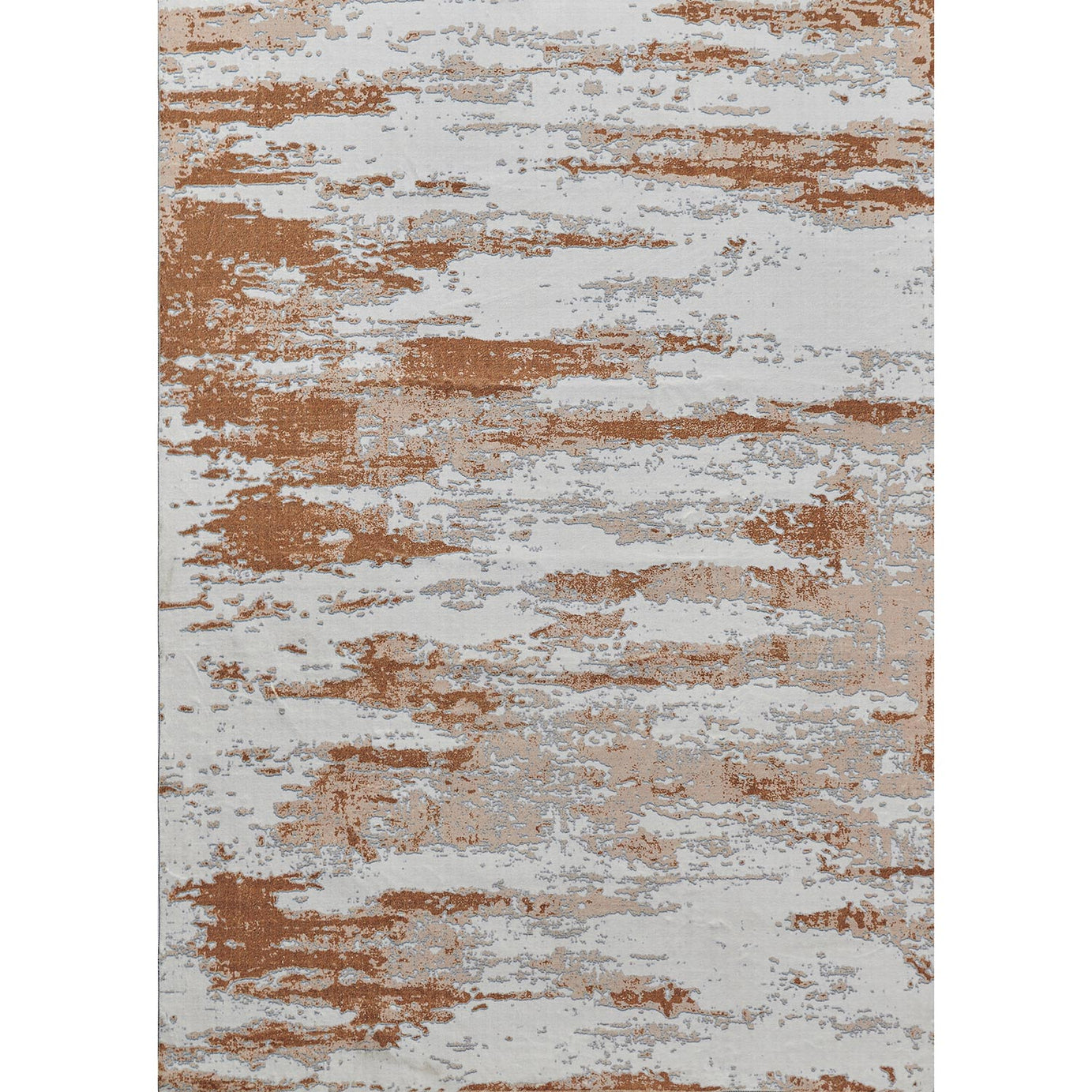 ZARA Collection Abstract Design Gray Brown Rust Machine Washable Super Soft Area Rug--1