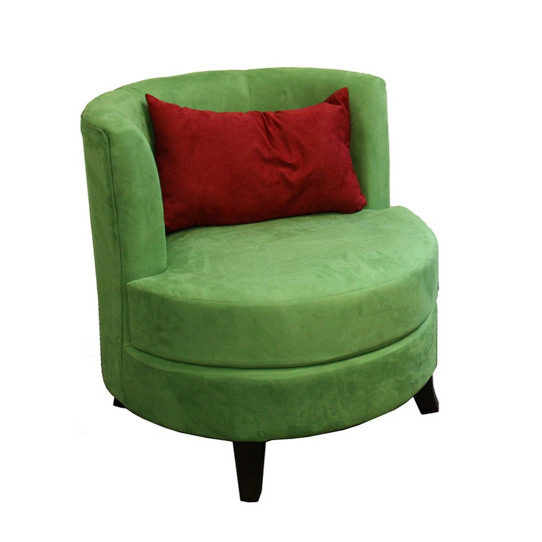 30.5" Tall Accent Chair with Pillow, Green--1