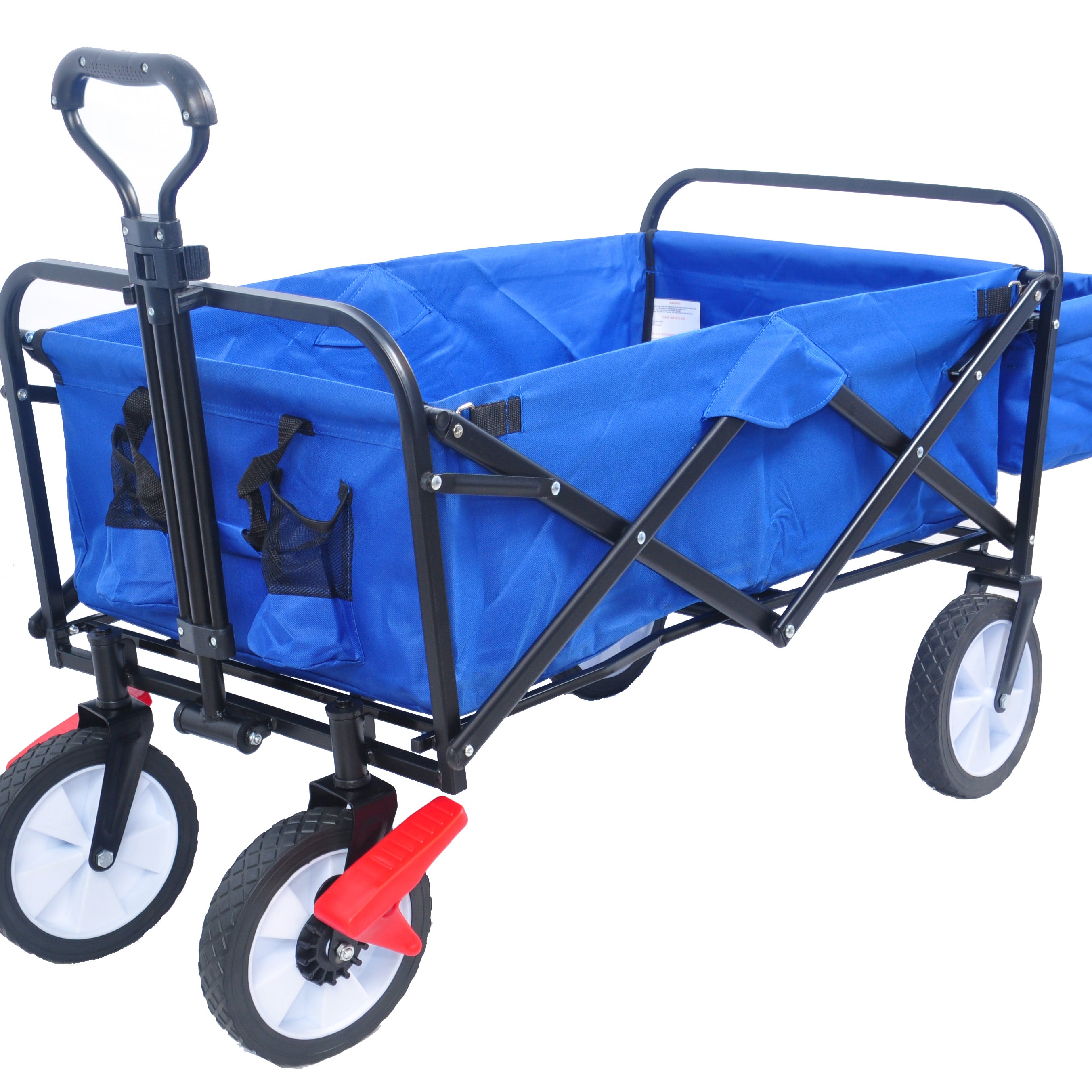 Folding Wagon Garden Shopping Beach Cart (Blue colour)--1