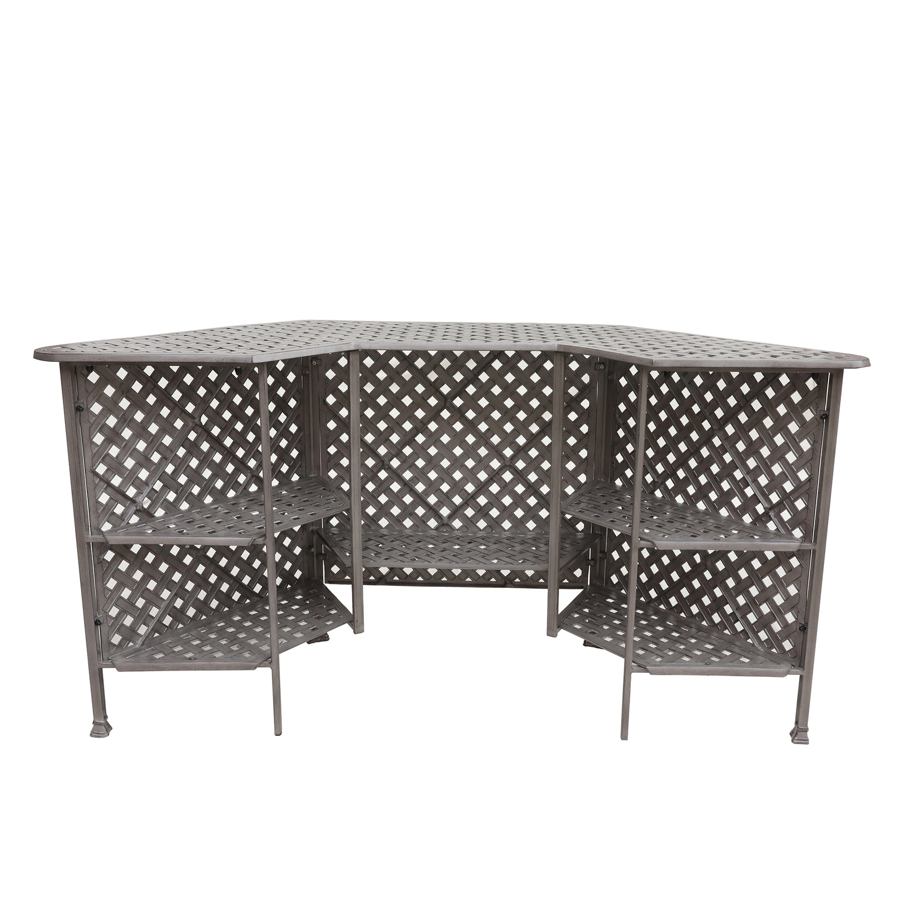 Cast Alumnim Weave Pattern Party Bar Table A--1