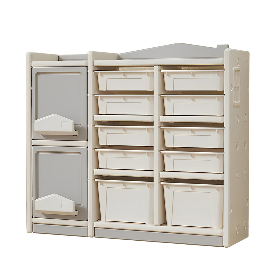 Multilayer storage,Toy picture book storage Children's floor shelf Building blocks Plastic storage cabinet Car clutter organizer basket.--1