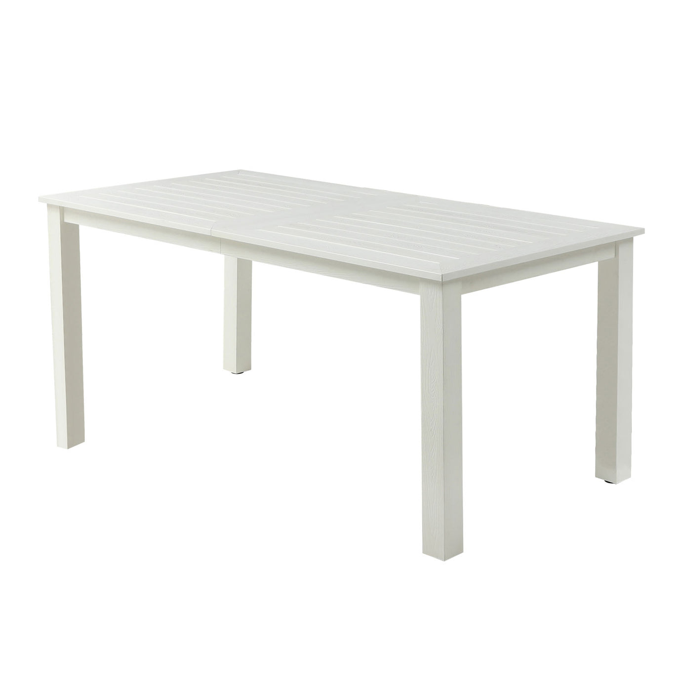 HIPS Outdoor Dining Table,70.86" Rectangular All Weather  Dining Table for 4-6 Persons, Dining table for Outdoors and Indoors White--1