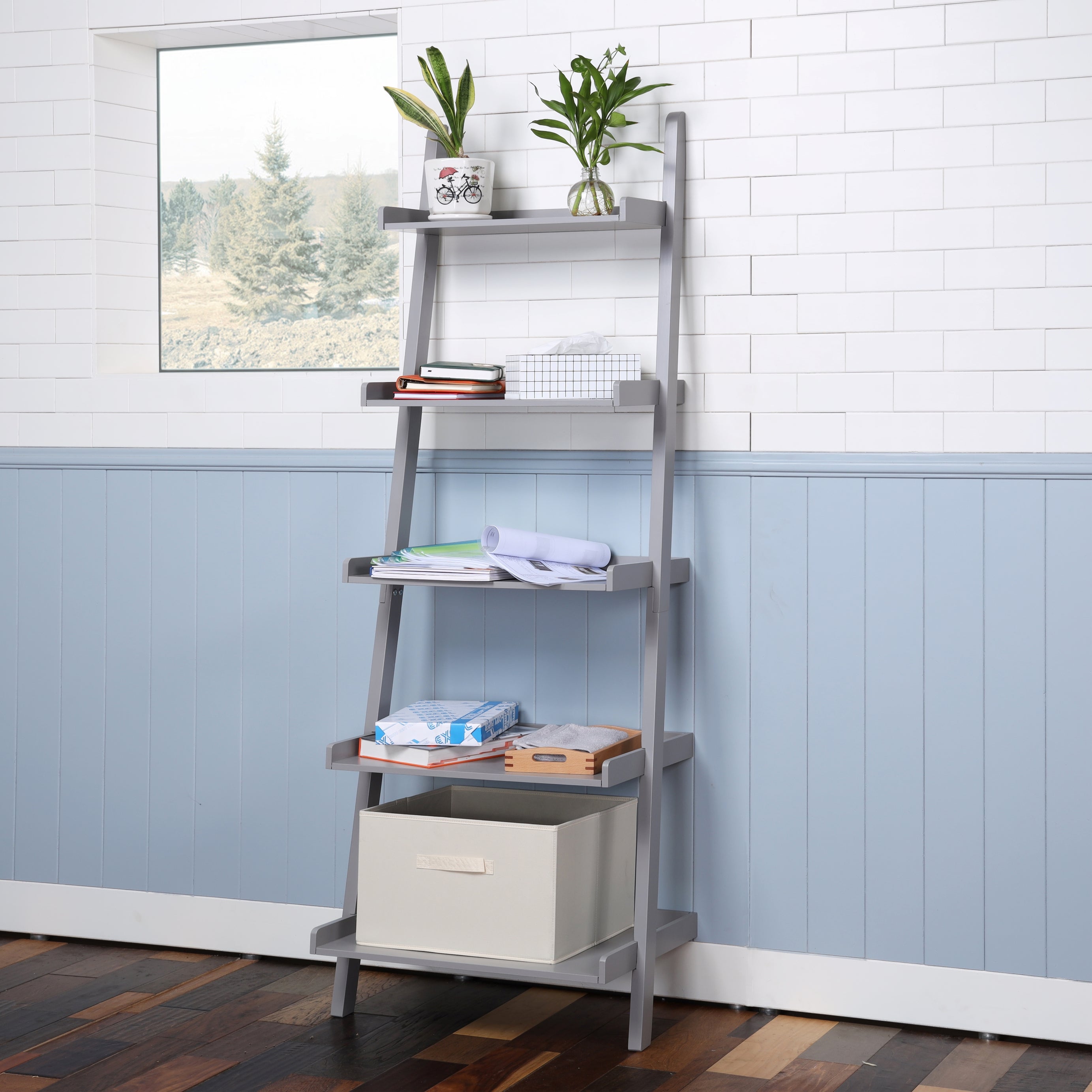 5 - Tier Ladder Shelf--1