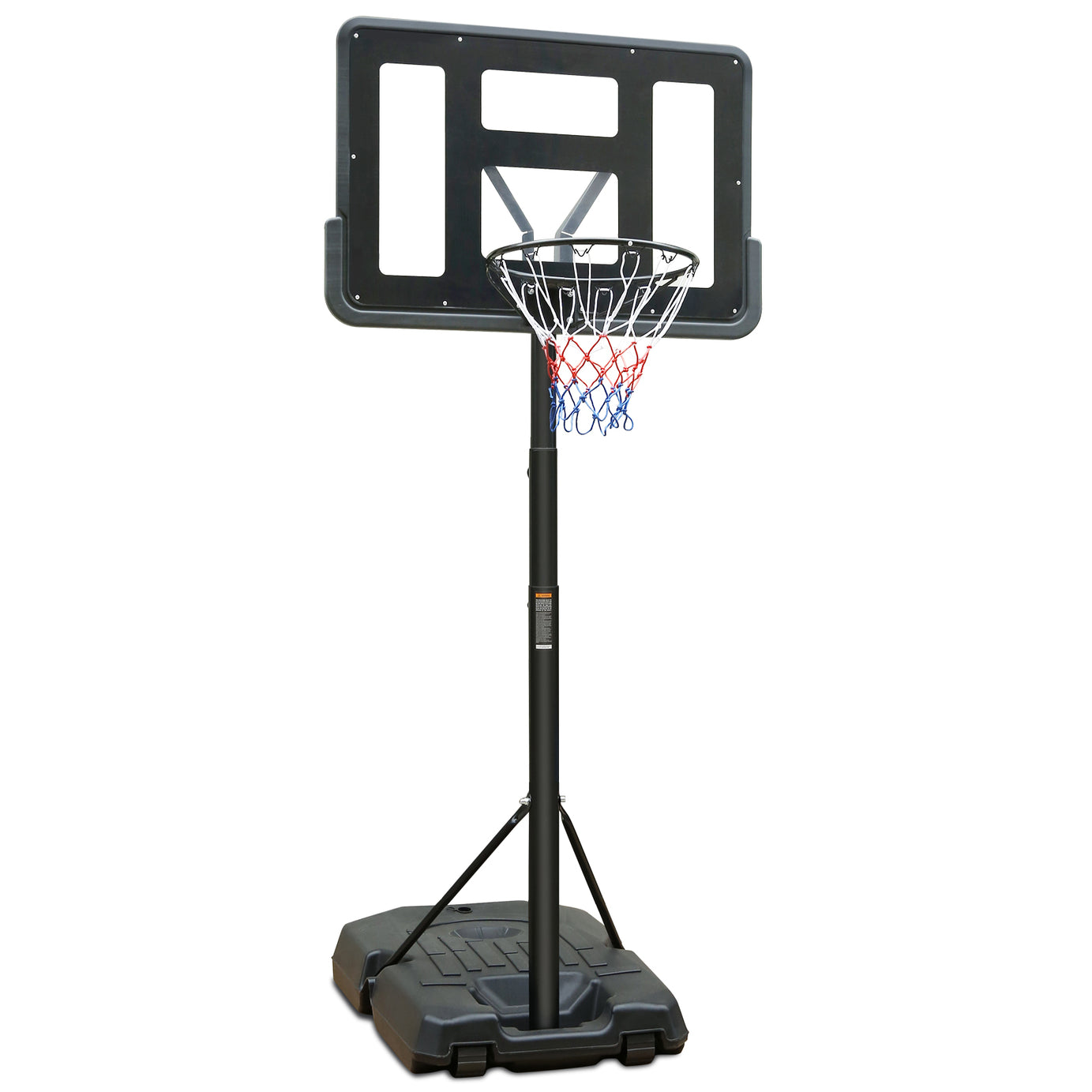 Portable Basketball Hoop Height Adjustable basketball hoop stand 6.6ft - 10ft with 44 Inch Backboard and Wheels for Adults Teens Outdoor Indoor--1