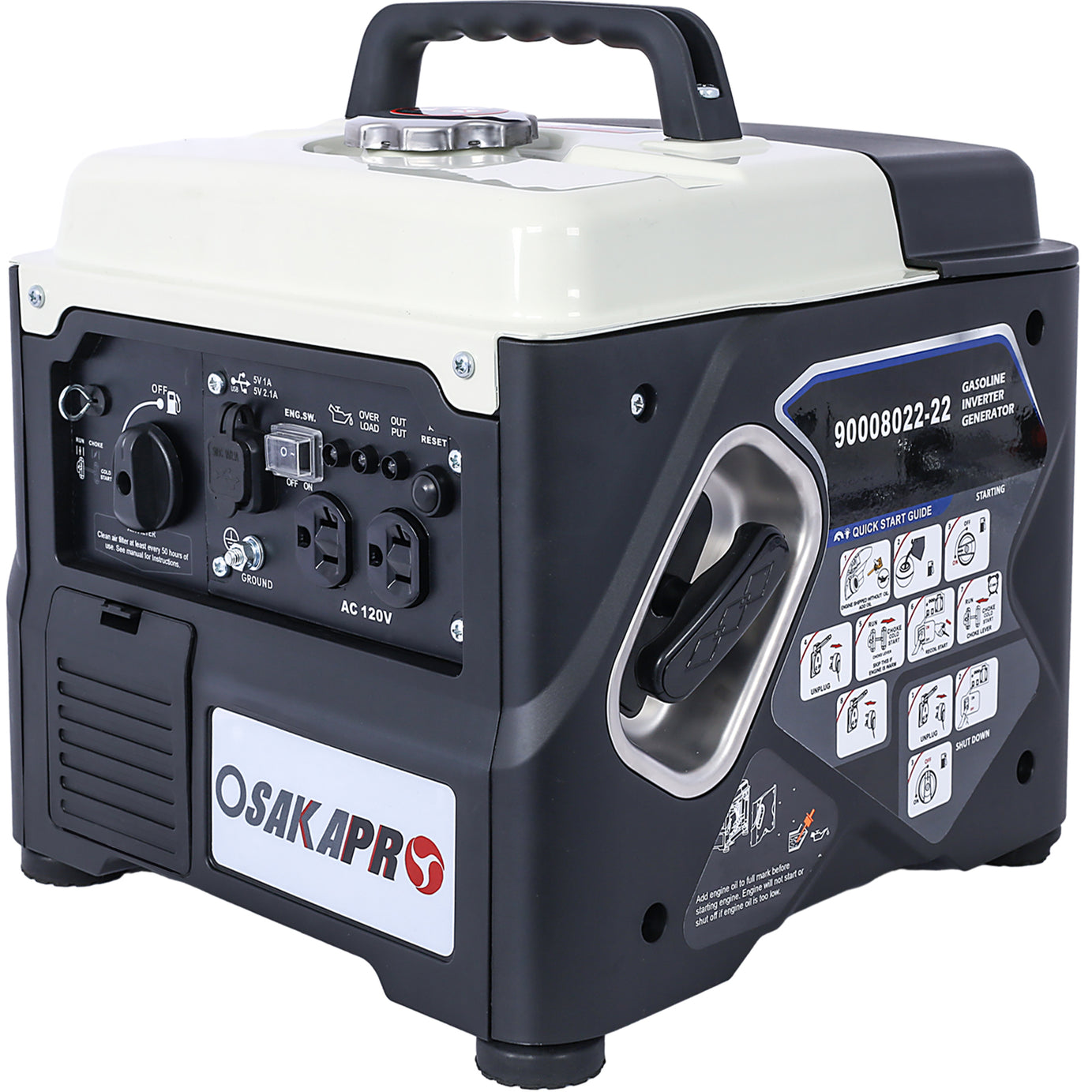 Portable Inverter Generator,1200W ultra-quiet gas engine, EPA Compliant, Eco-Mode Feature, Ultra Lightweight for Backup Home Use & Camping--1