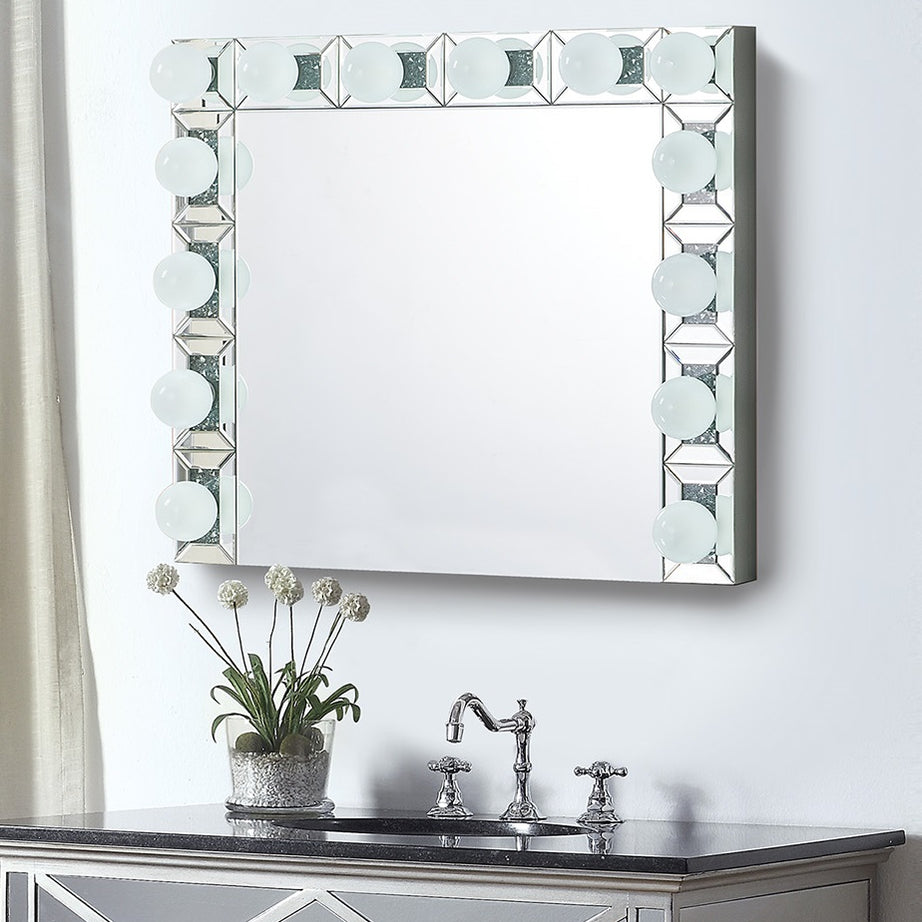 ACME Noralie Wall Decor, Mirrored & Faux Diamonds 97746--1