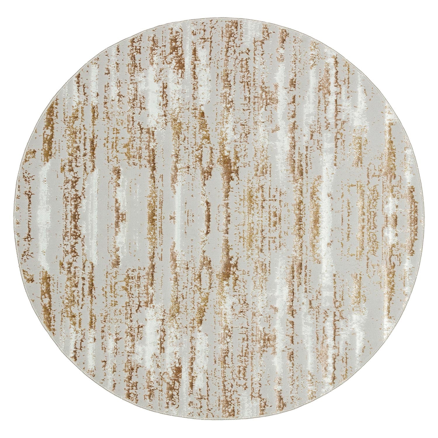 Milano Collection Shimmer Skin Woven Round Area Rug--1