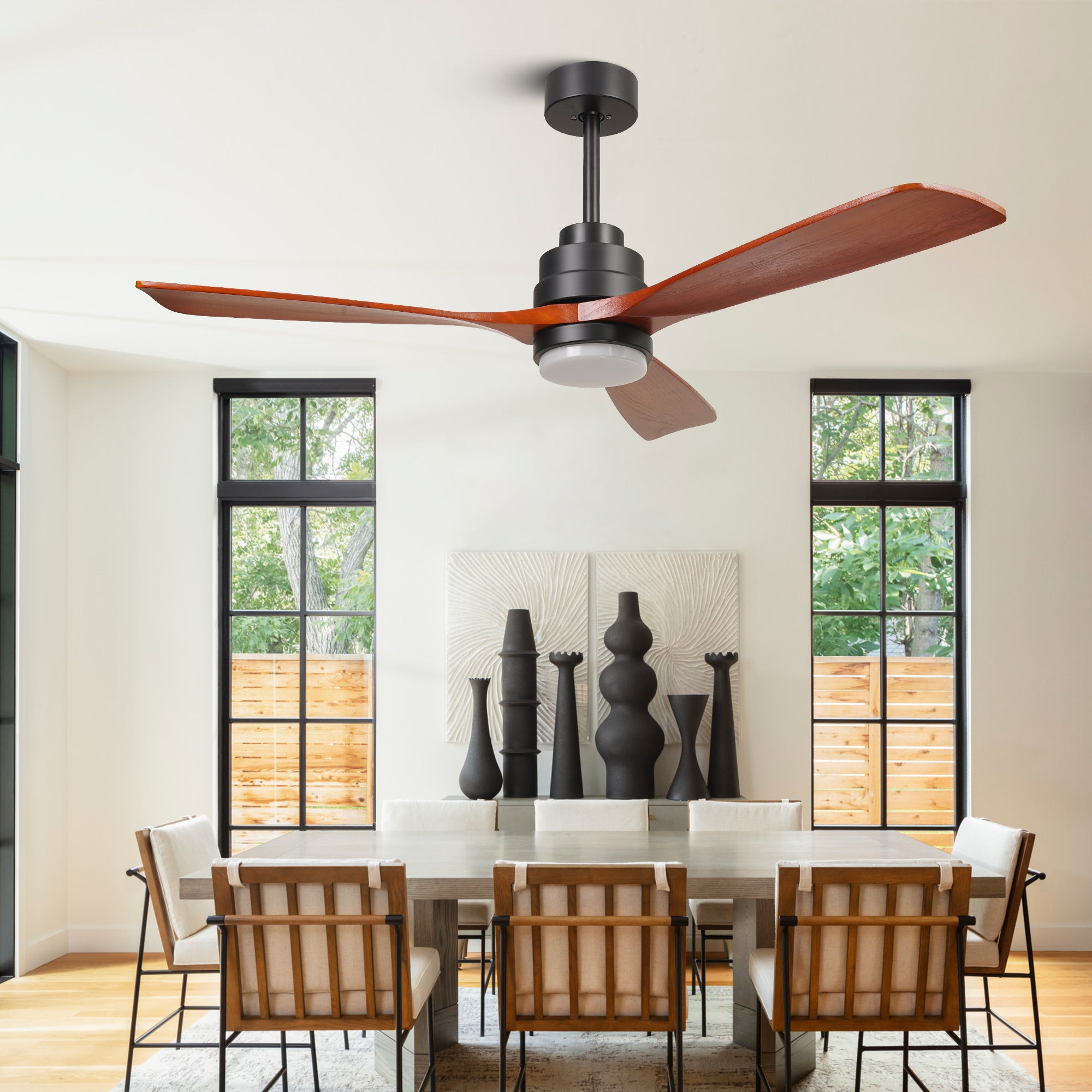 52 inch wood Ceiling Fan with Lights--1