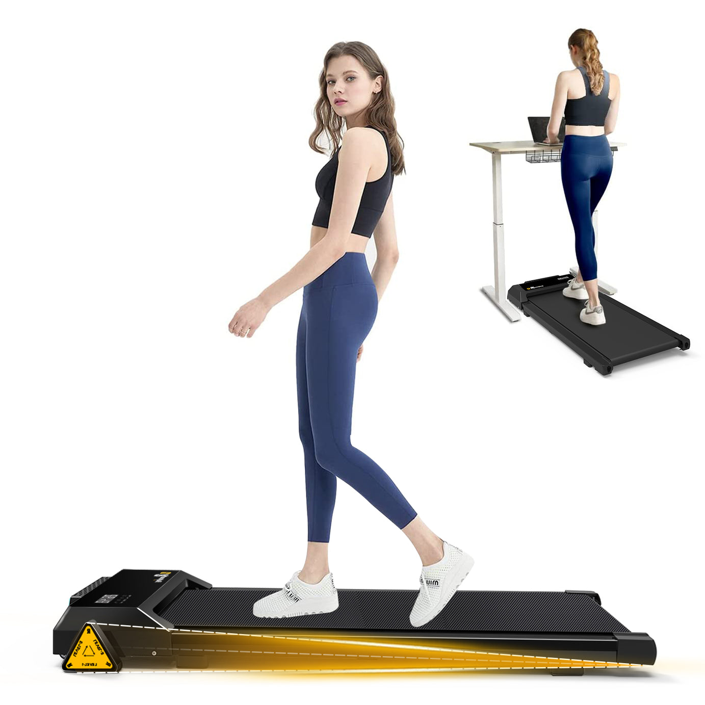 Under Desk Treadmill , Walking Treadmill 2 in 1 for Walking , Quiet and Powerful, Installation-Free--1