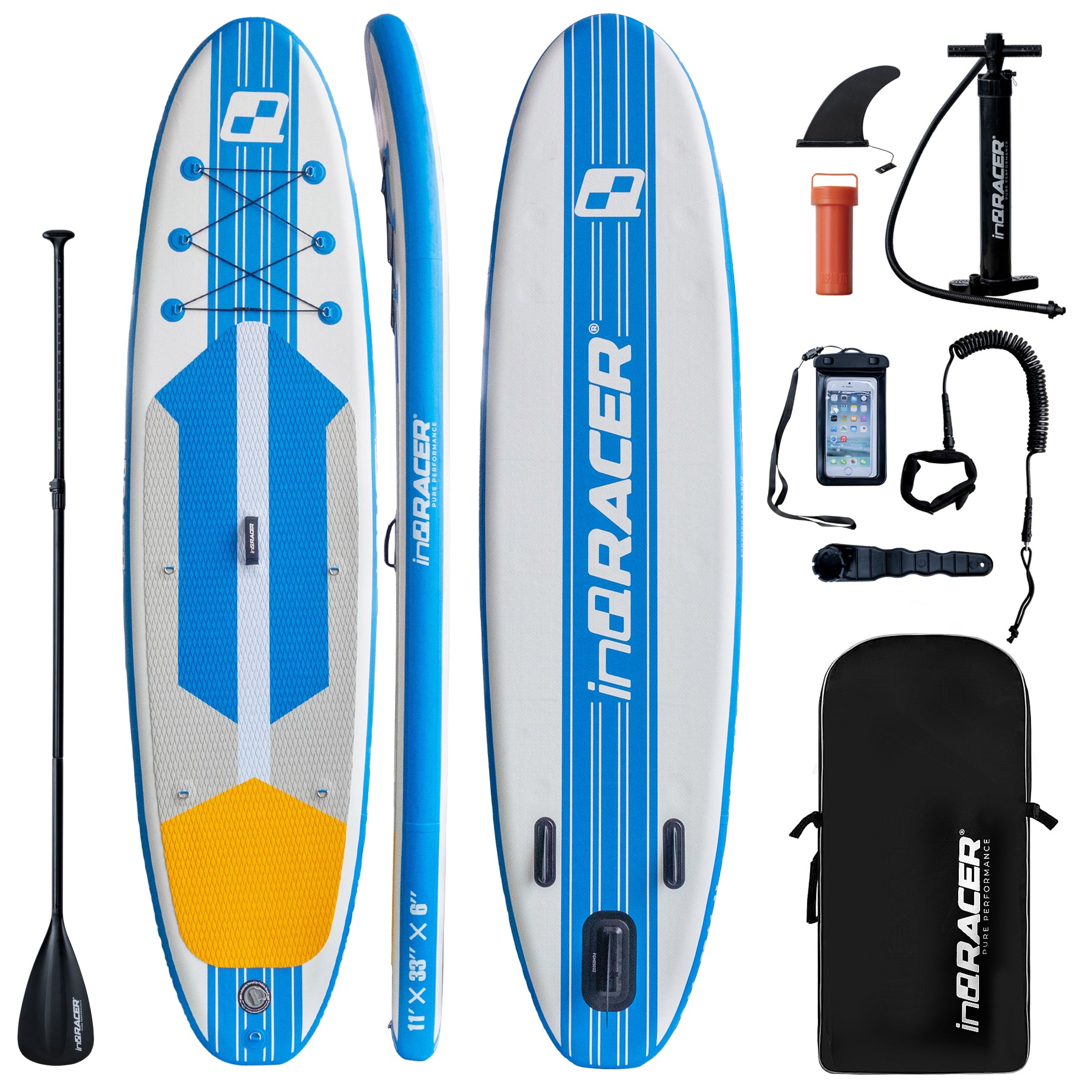 inQracer 11'/10'6" Inflatable Stand Up Paddle Board with Free Premium SUP Accessories & Backpack--1